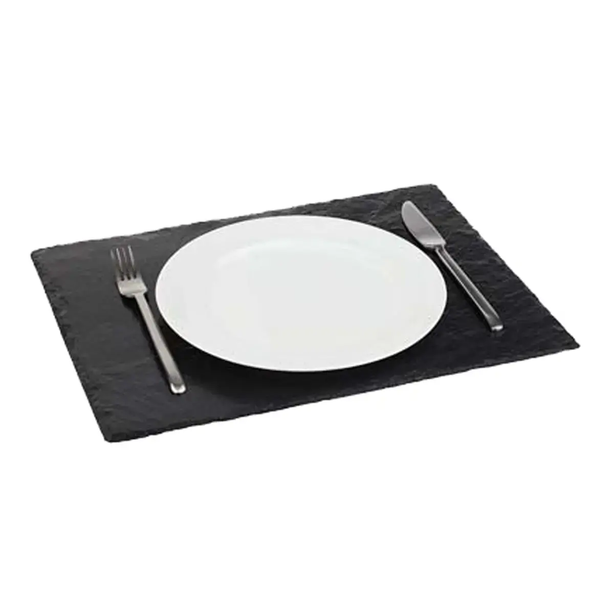 Plat en ardoise naturelle, L530 x P325 mm, anthracite - APS photo du produit