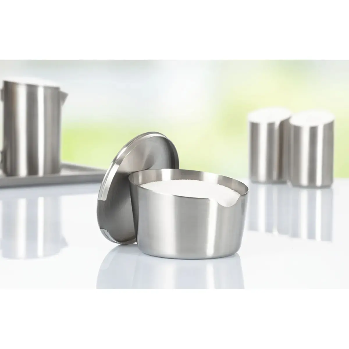Sucrier avec couvercle VISTA, rond, argent - Esmeyer photo du produit