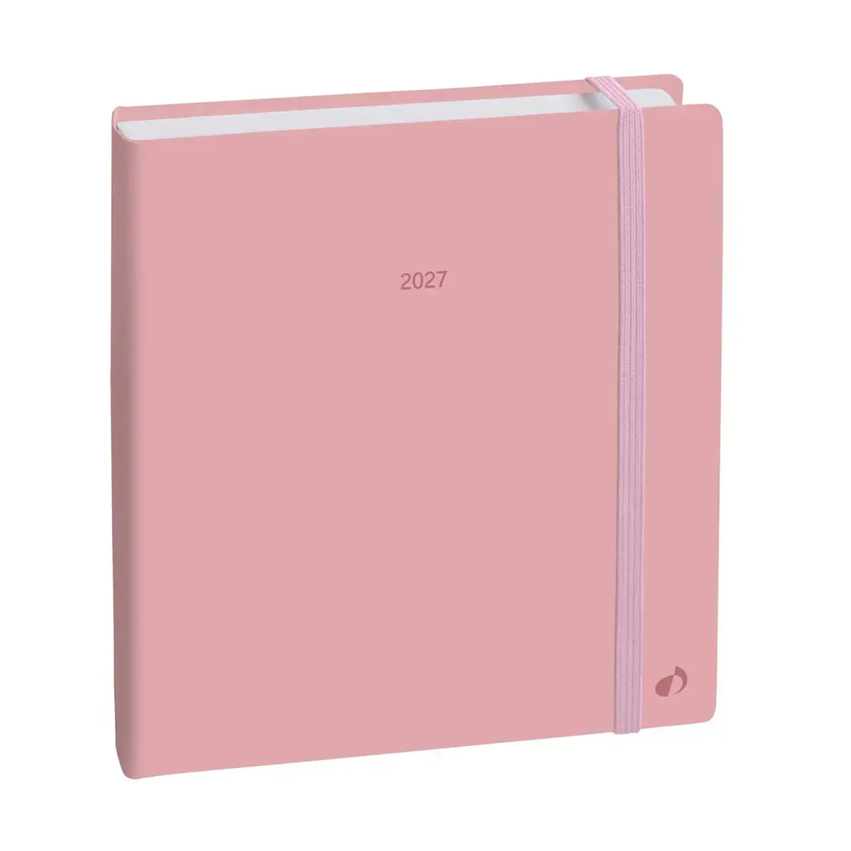 Agenda 2027 Exécutif Color - Semainier Planning Multilingue - Pastel Rose clair - 13 mois de décembre à décembre - 16x16 cm - Papier Clairefontaine blanc - Fabrication française - Quo Vadis photo du produit