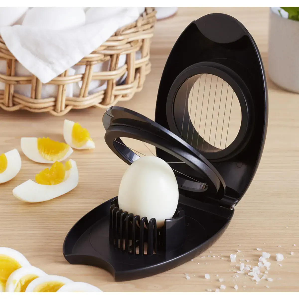 Coupe-oeuf combiné 2-en-1, noir - Gastromax photo du produit