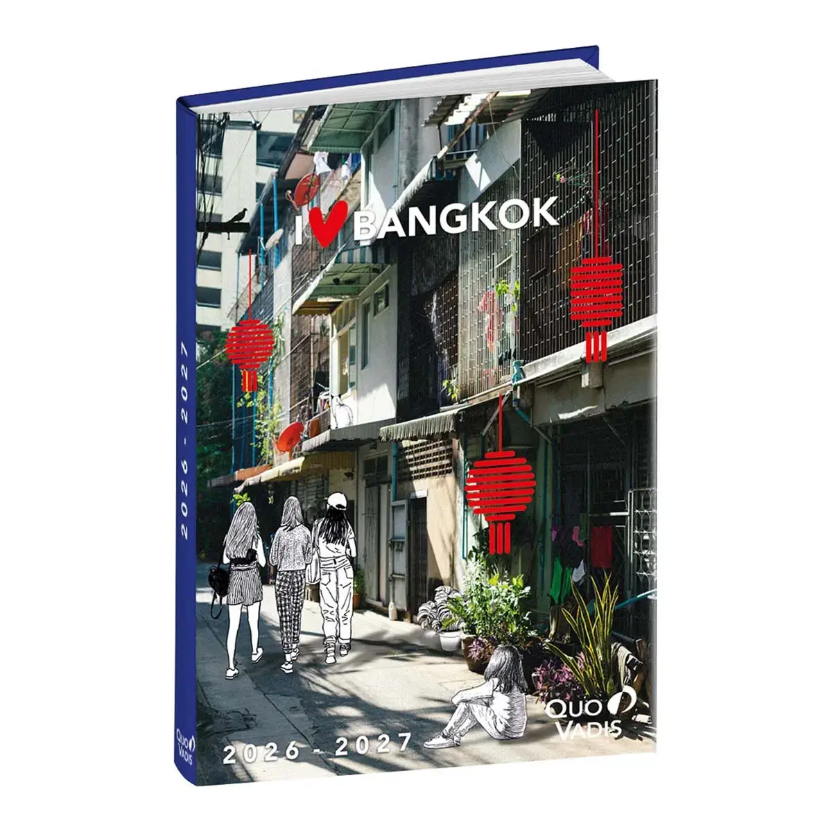 Agenda année scolaire 2026-2027 Eurotextagenda - Journalier Multilingue - Cities Bangkok - 12 mois de août à juillet - 12x17 cm - Quo Vadis photo du produit