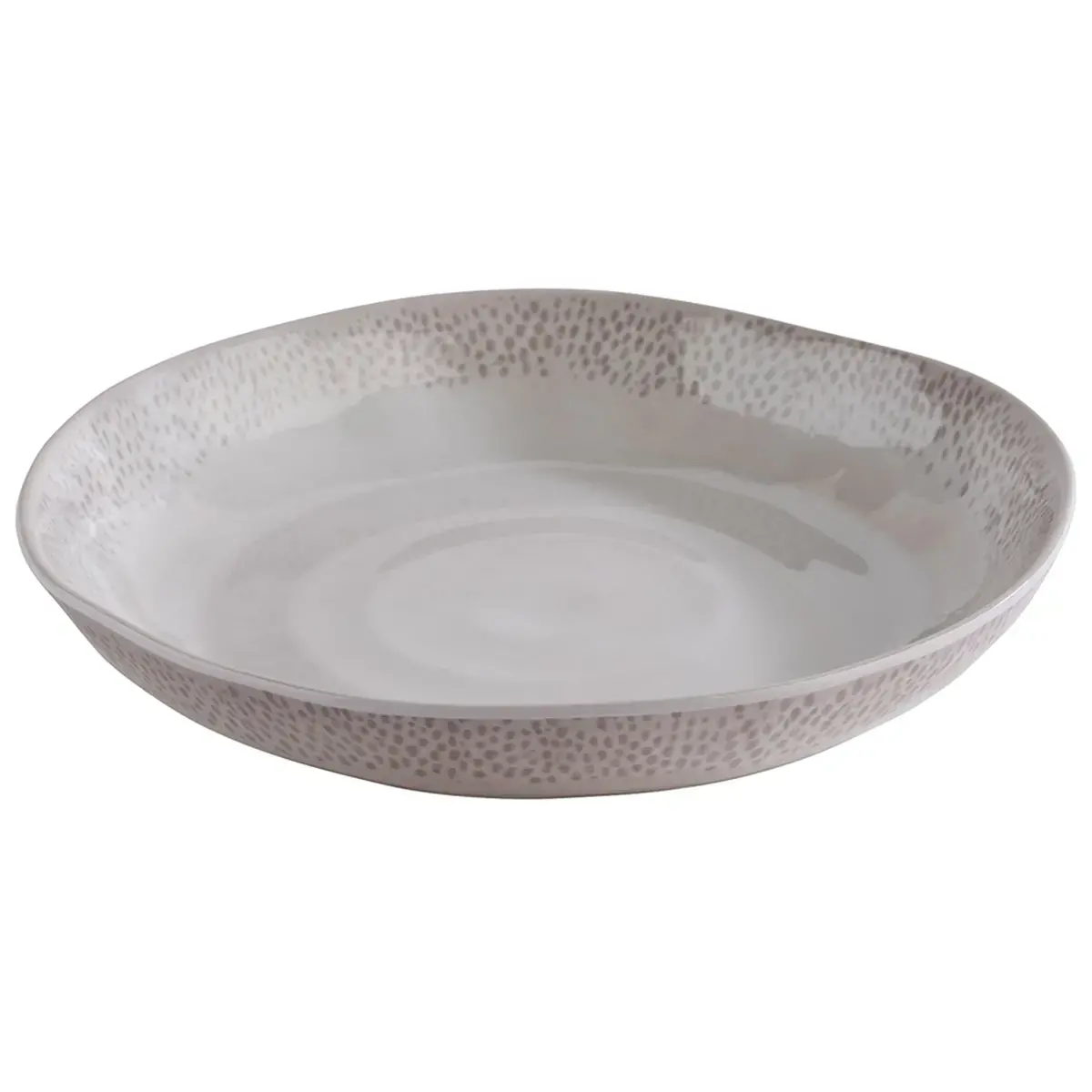 Assiette FOOTMARK, diam&egrave;tre 210 mm, blanc/gris - APS photo du produit