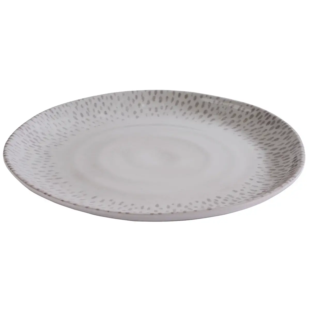 Assiette FOOTMARK, diam&egrave;tre 210 mm, blanc/gris - APS photo du produit
