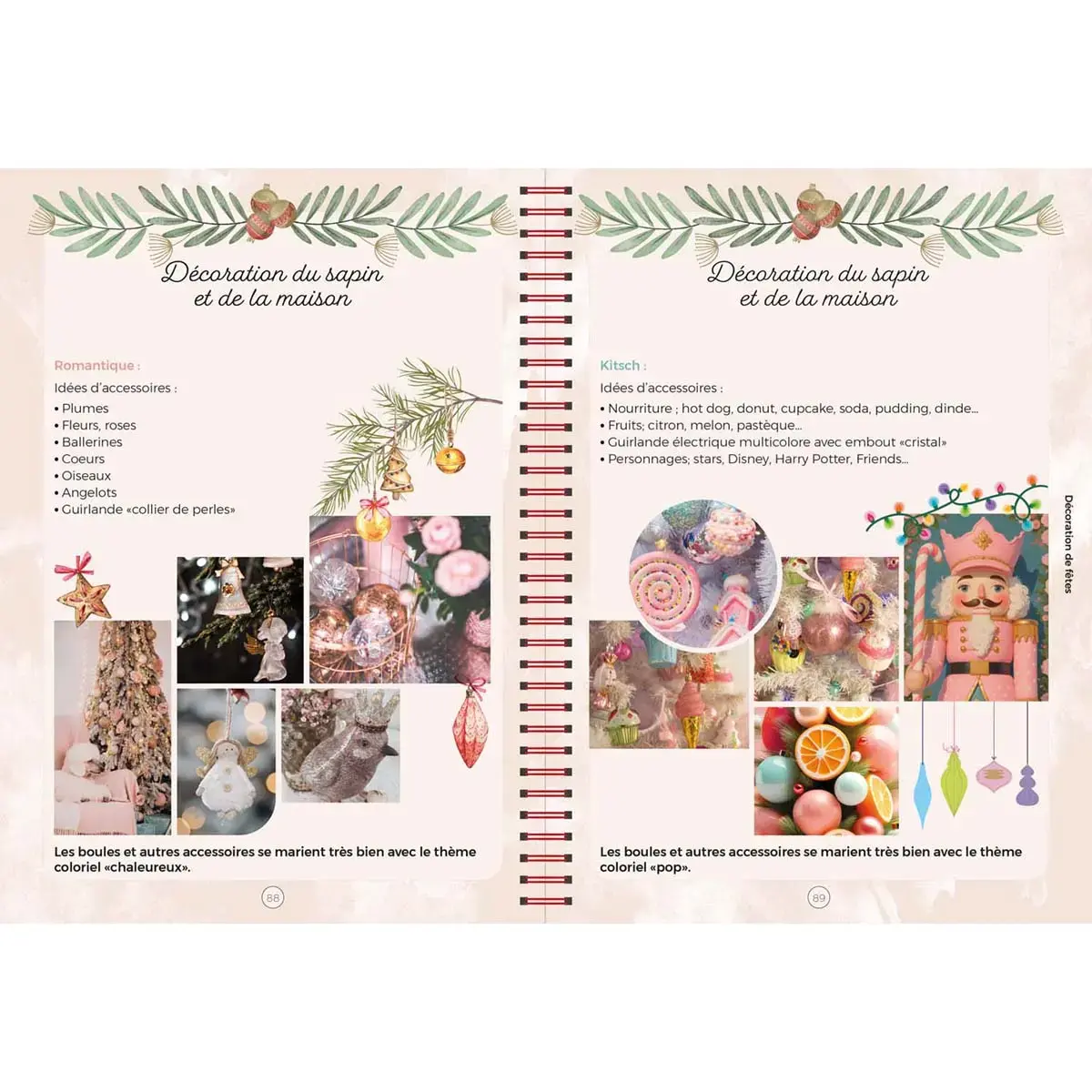 Carnet de Noël spiralé français - Carnets thématiques perpétuel - 15x21 cm - Papier Clairefontaine blanc - Fabrication française - Quo Vadis photo du produit
