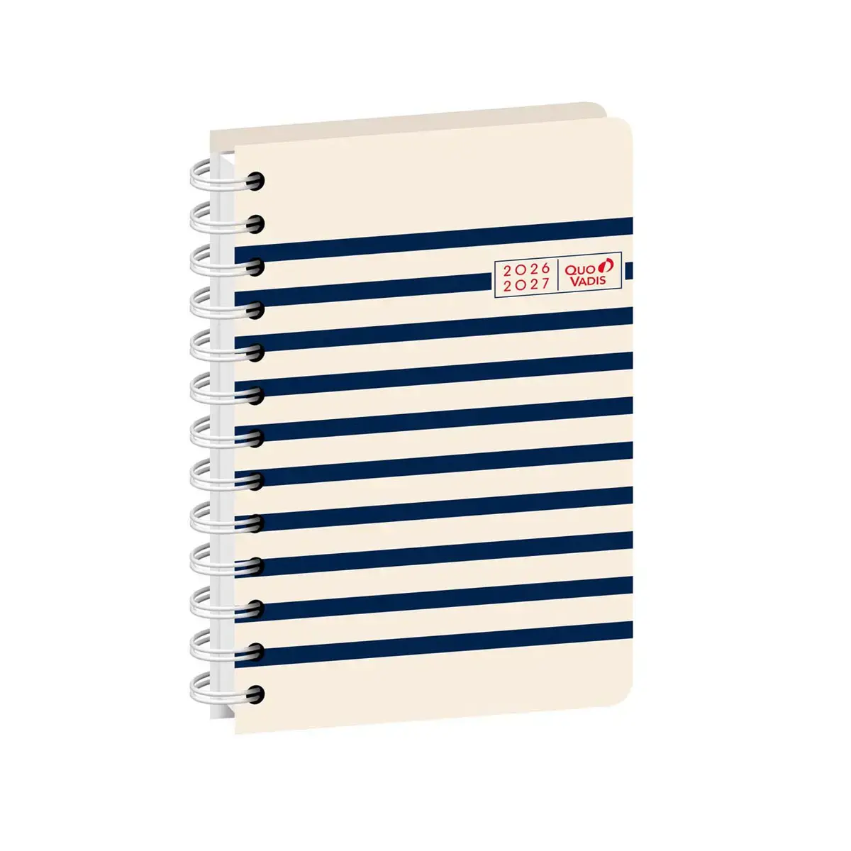 Agenda ann&eacute;e scolaire 2026-2027 Spiral&eacute; Eurotextagenda S - Journalier Multilingue - Egeo Marini&egrave;re - 12 mois de ao&ucirc;t &agrave; juillet - 12x17 cm - Quo Vadis photo du produit