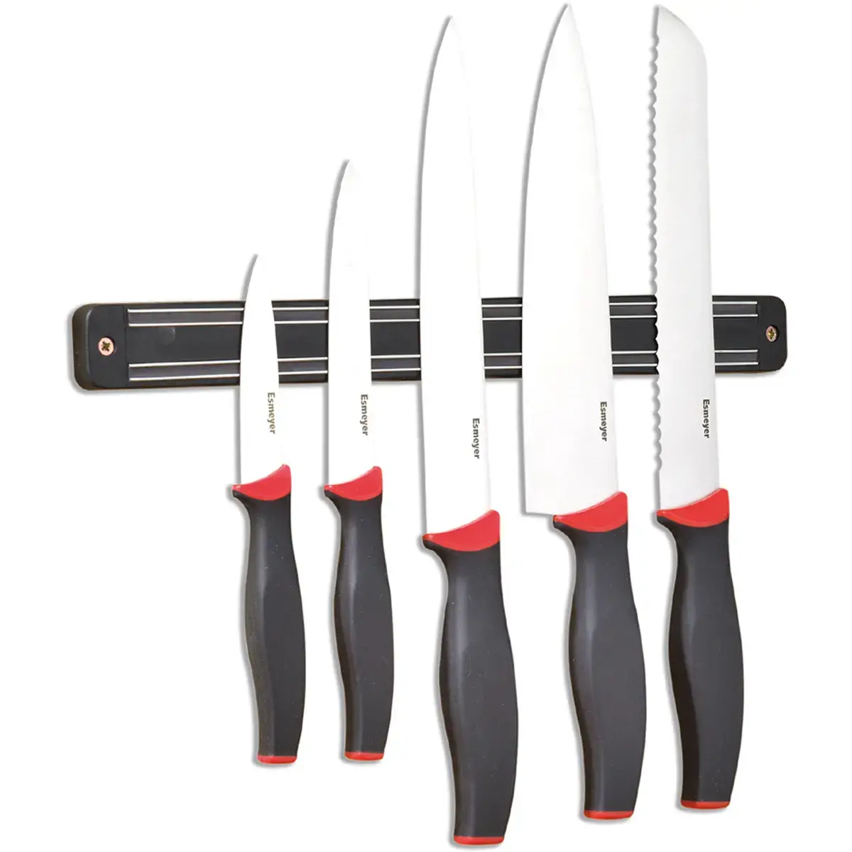 Bloc de couteaux, 5 pi&egrave;ces, avec barre magn&eacute;tique - Esmeyer photo du produit