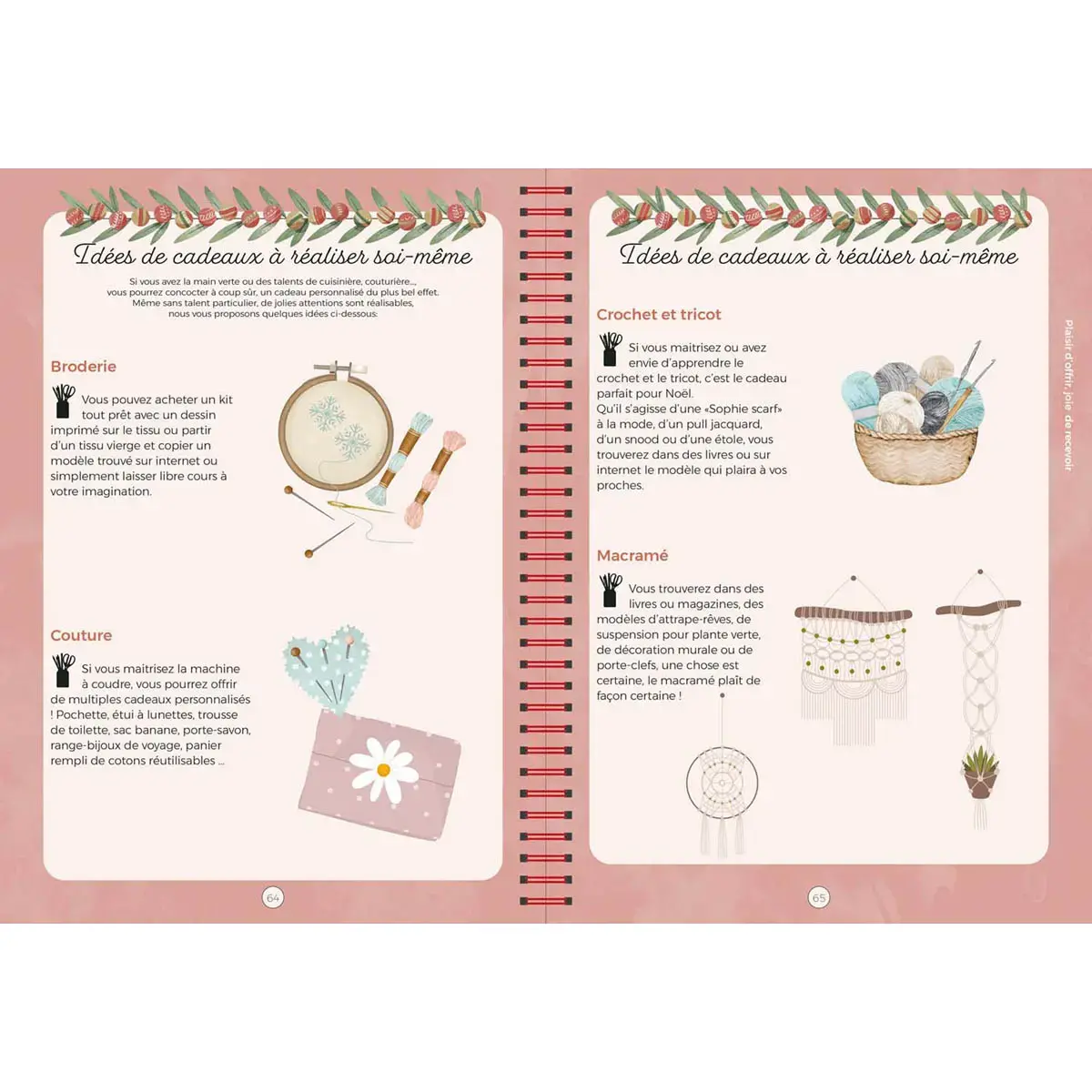 Carnet de No&euml;l spiral&eacute; Fran&ccedil;ais - Carnets th&eacute;matiques - Blanc - Perp&eacute;tuel - 15x21 cm - Papier Clairefontaine blanc - Fabrication fran&ccedil;aise - Quo Vadis photo du produit