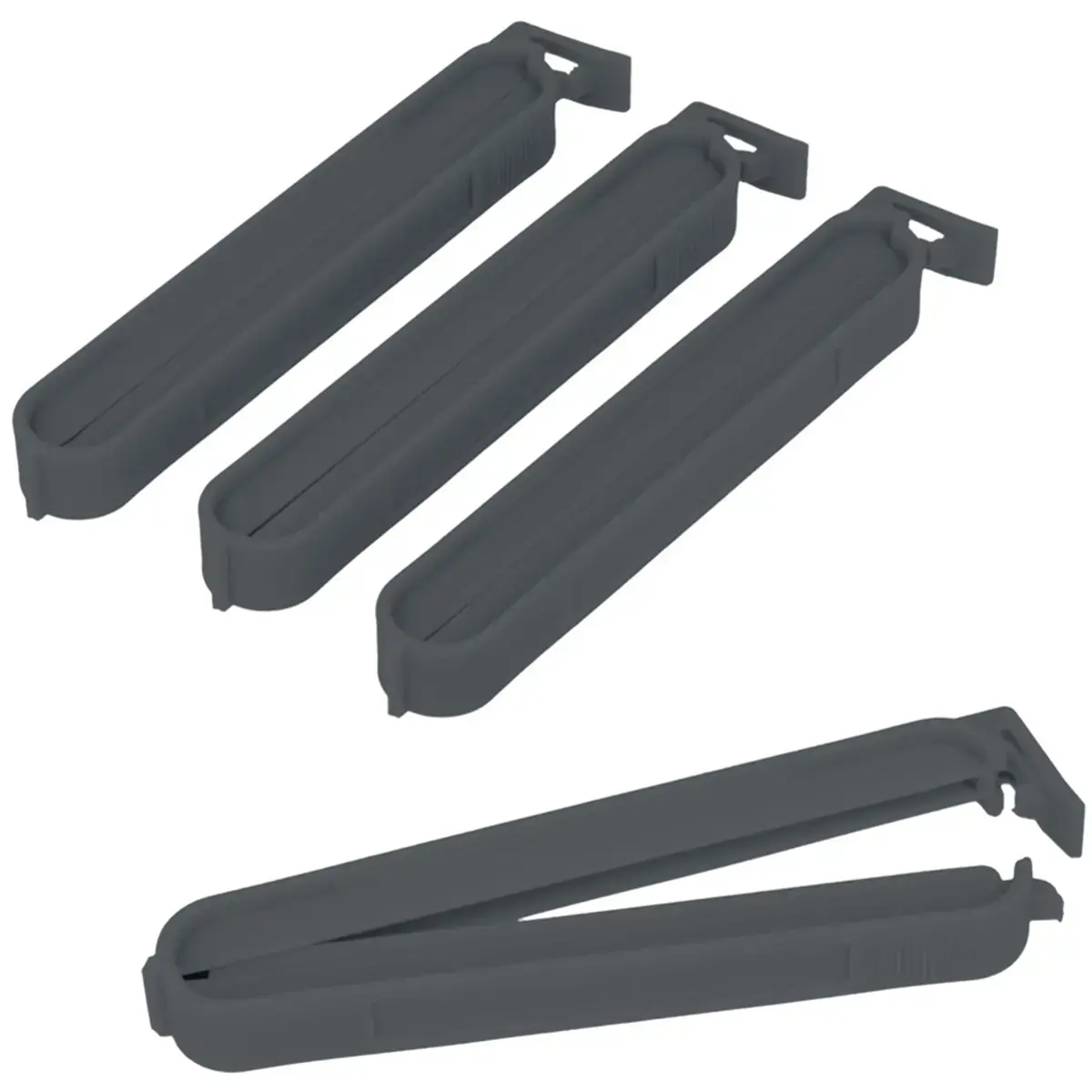 4 Clips de fermeture pour sachets, long - Metaltex photo du produit