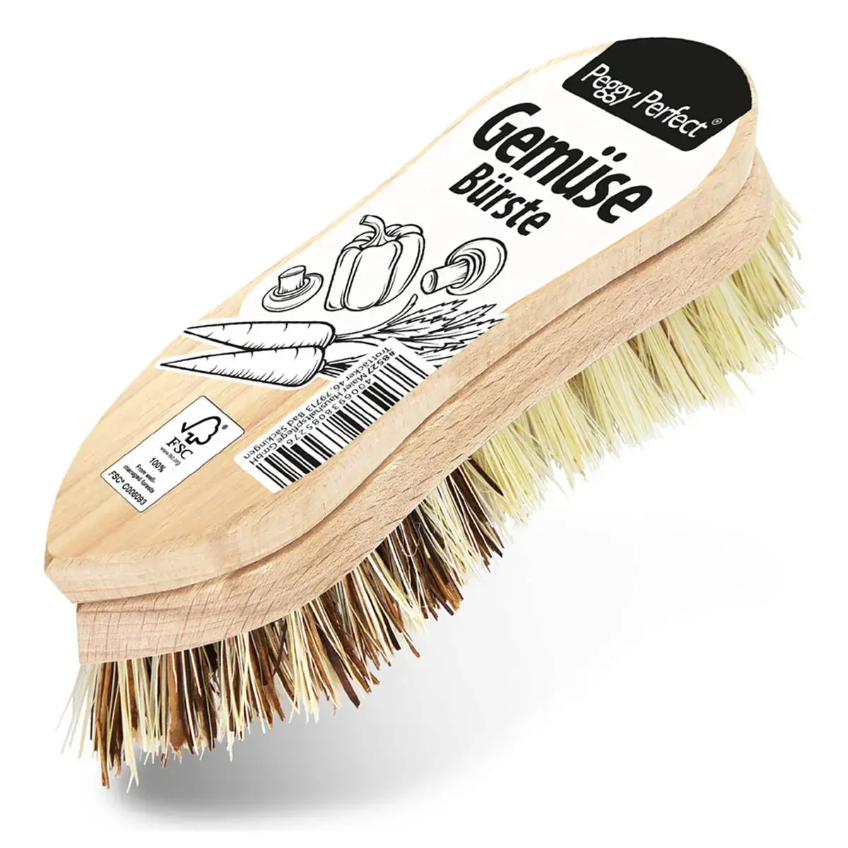 Brosse à légumes, bois naturel, 140 mm - Peggy Perfect photo du produit