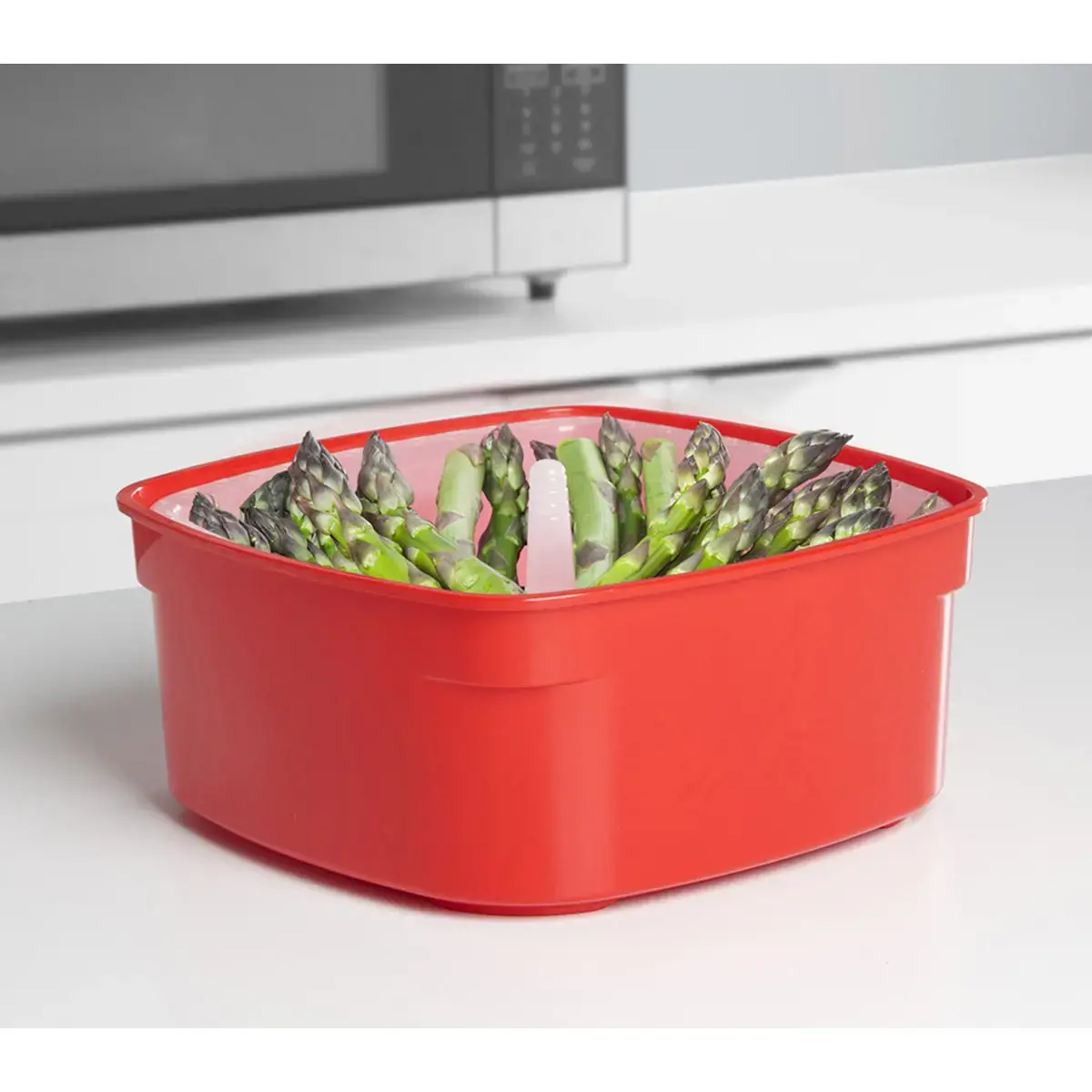 Boîte pour micro-ondes MEDIUM STEAMER, 2,4 l, rouge - Sistema photo du produit
