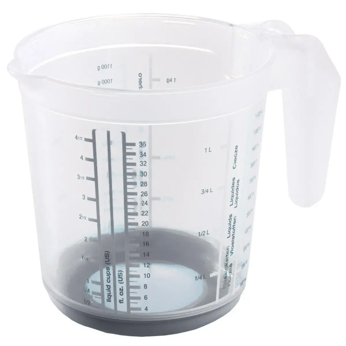Broc gradu&eacute; 'massimo', 1 litre - Blanc/gris - Keeeper photo du produit