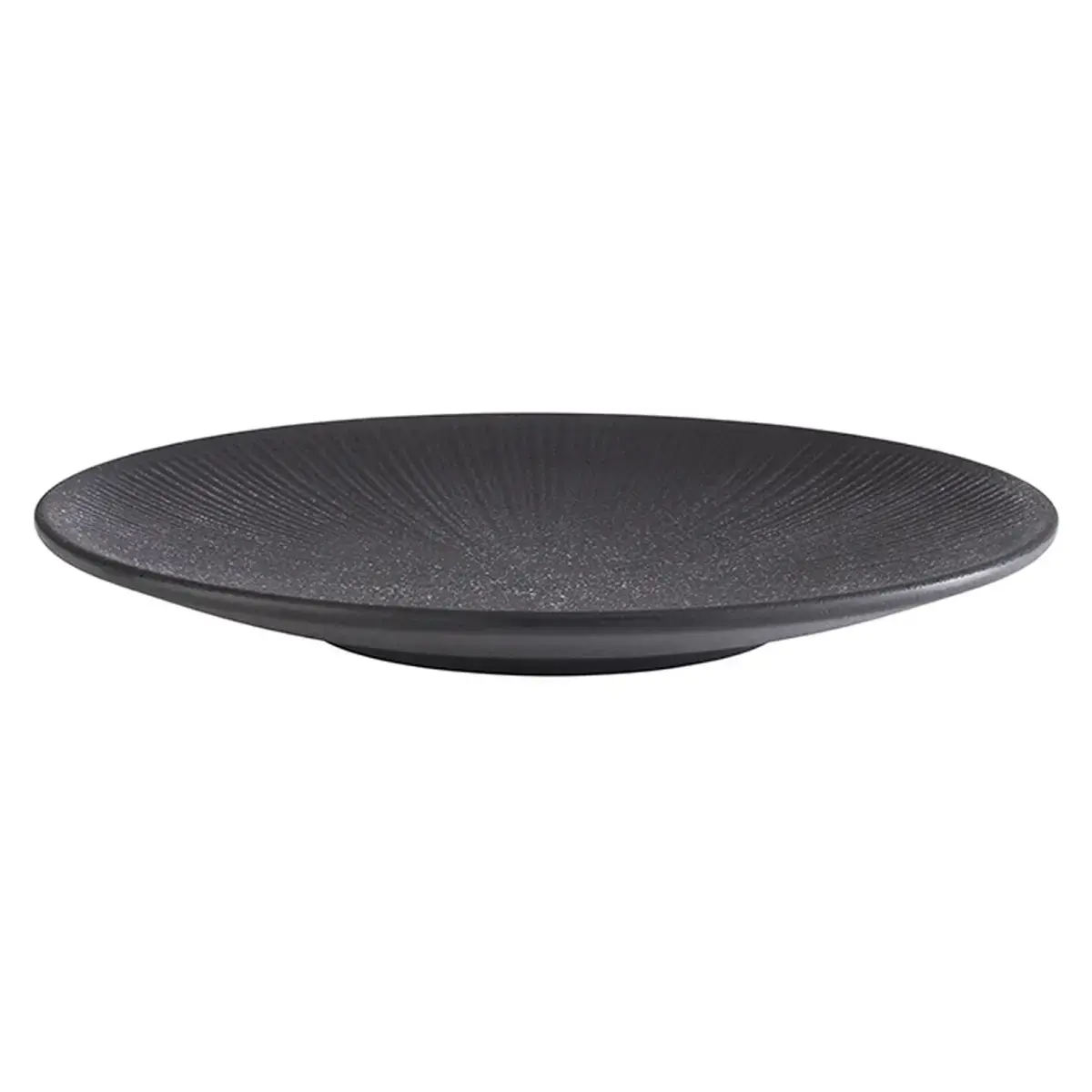 Assiette plate NERO, diamètre 420 mm, noir - APS photo du produit