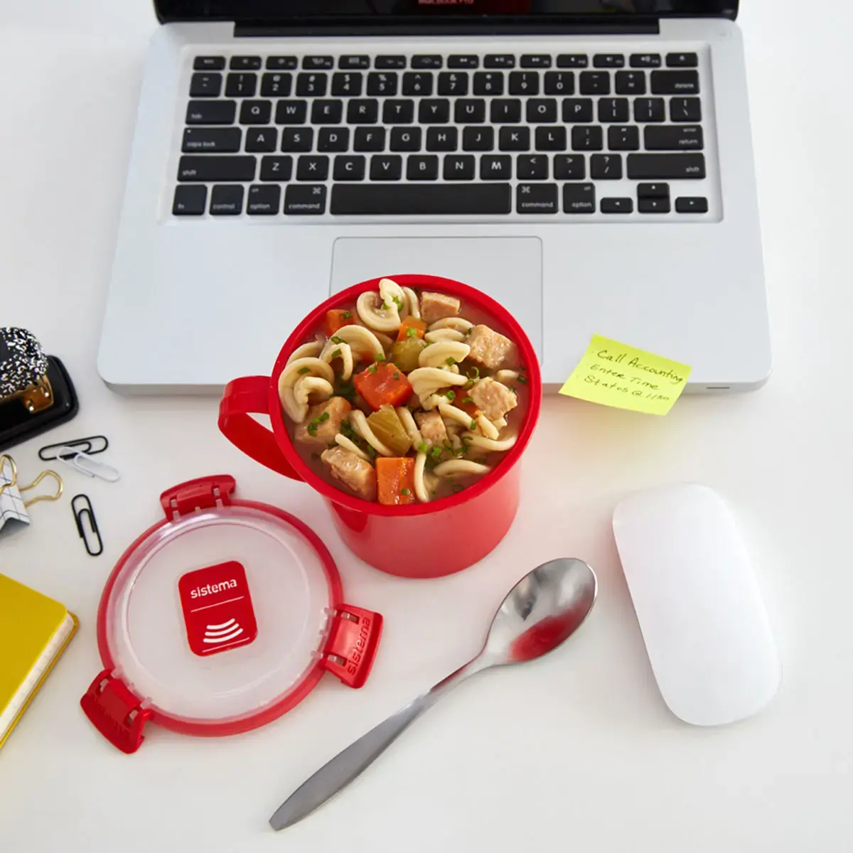 Boîte pour micro-ondes MEDIUM SOUP MUG, 650ml, rouge - Sistema photo du produit