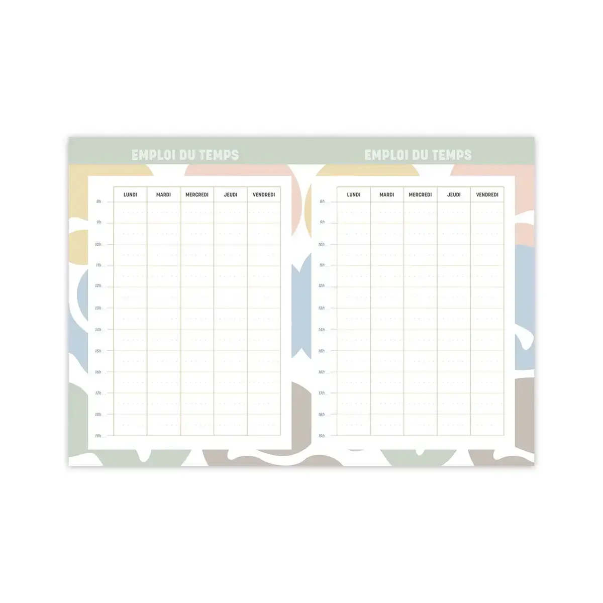 Agenda ann&eacute;e scolaire 2026-2027 Hebdocolor 15 - Semainier Horizontal Fran&ccedil;ais - Canopy Fleurs - 12 mois de ao&ucirc;t &agrave; juillet - 10x15 cm - Quo Vadis photo du produit
