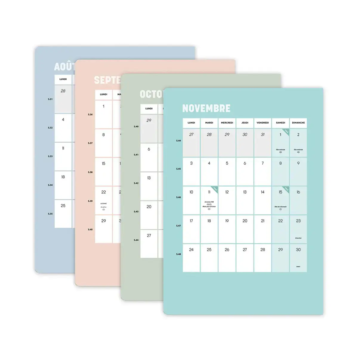 Agenda ann&eacute;e scolaire 2026-2027 Hebdocolor 15 - Semainier Horizontal Fran&ccedil;ais - Canopy Fleurs - 12 mois de ao&ucirc;t &agrave; juillet - 10x15 cm - Quo Vadis photo du produit