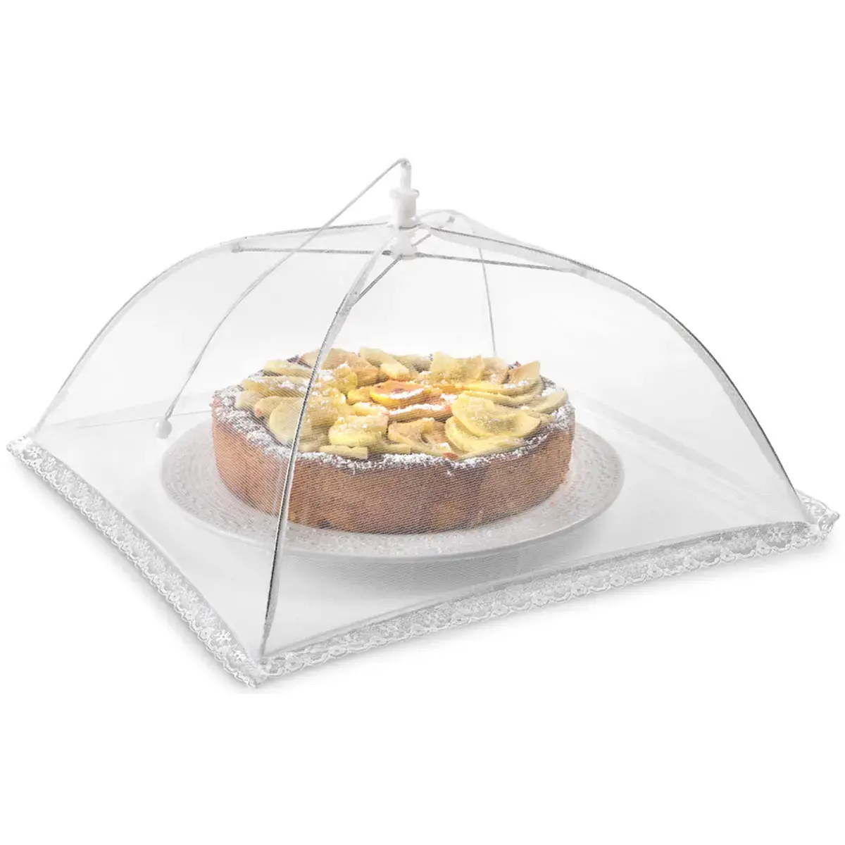 Cloche alimentaire, carrée, 350 mm, blanc - Metaltex photo du produit