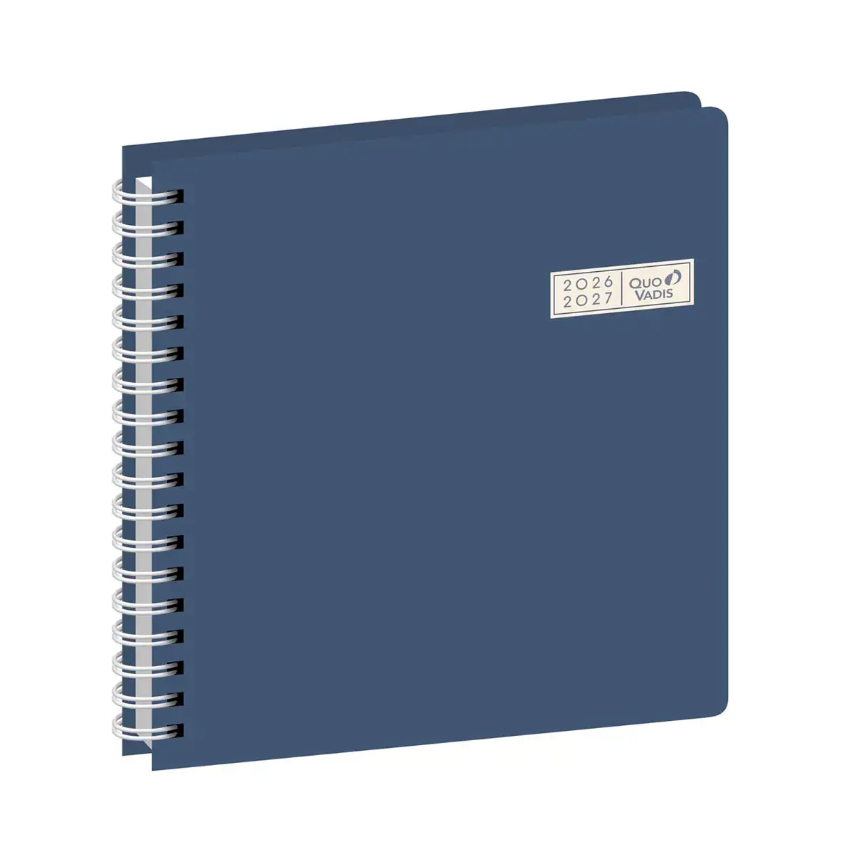 Agenda année scolaire spiralé 2026-2027 Exécutif S Septembre - Semainier Planning Français - Egeo - 13 mois de août à août - Blanc - 16x16 cm - Quo Vadis photo du produit