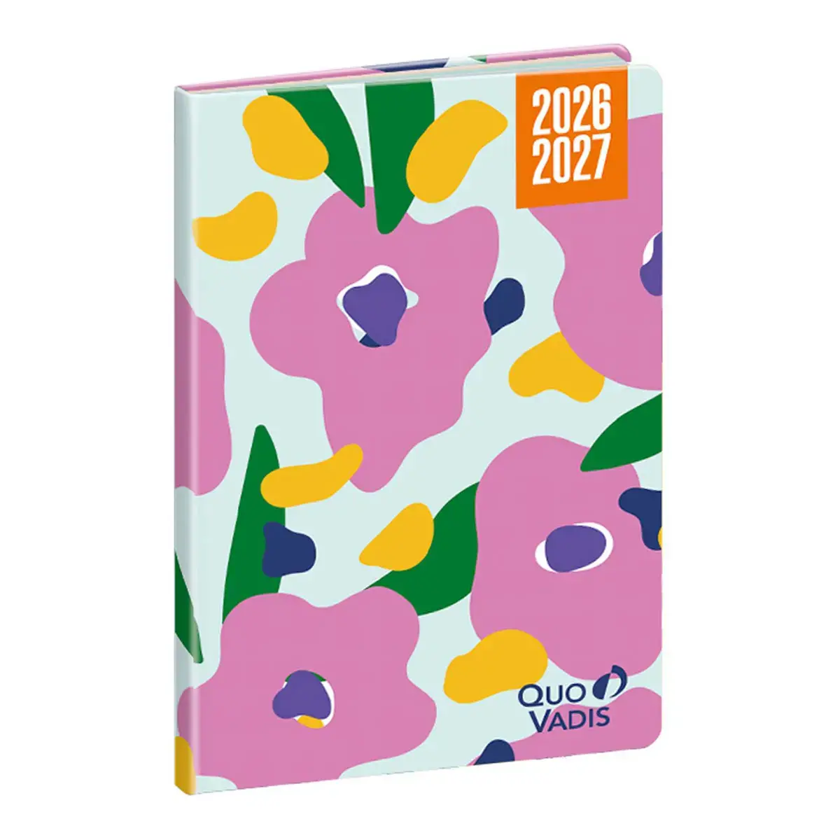 Agenda ann&eacute;e scolaire 2026-2027 Hebdocolor 15 - Semainier Horizontal Fran&ccedil;ais - Canopy Abstrait - 12 mois de ao&ucirc;t &agrave; juillet - 10x15 cm - Quo Vadis photo du produit