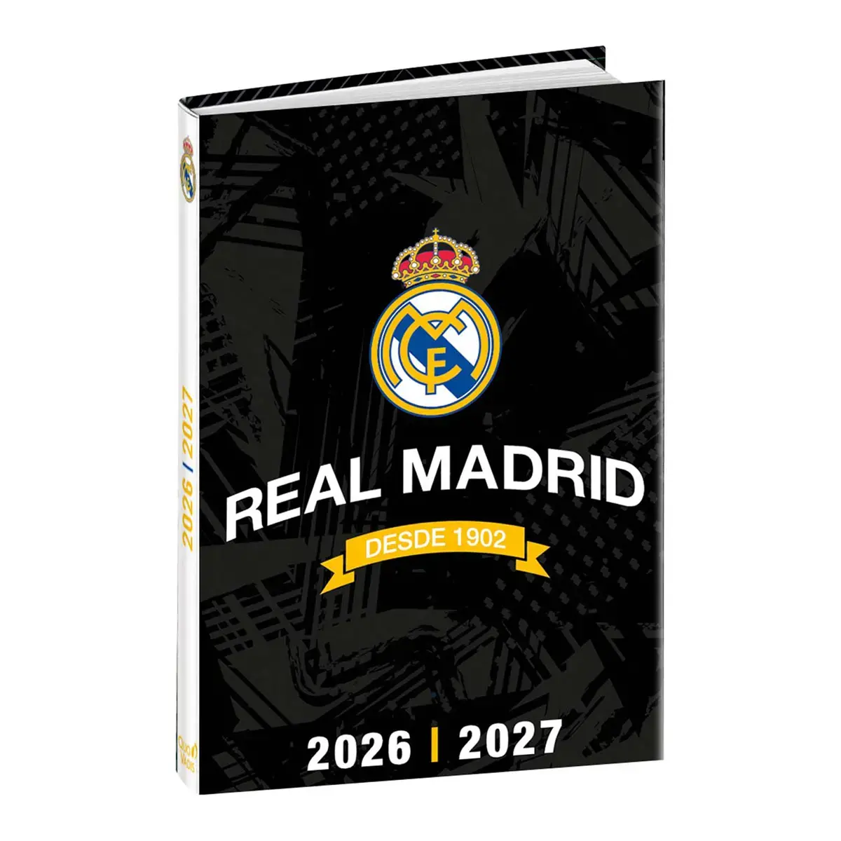 Agenda année scolaire 2026-2027 Eurotextagenda - Journalier - Multilingue - Real Madrid - Noir - 12 mois de août à juillet - 12x17 cm - Quo Vadis photo du produit