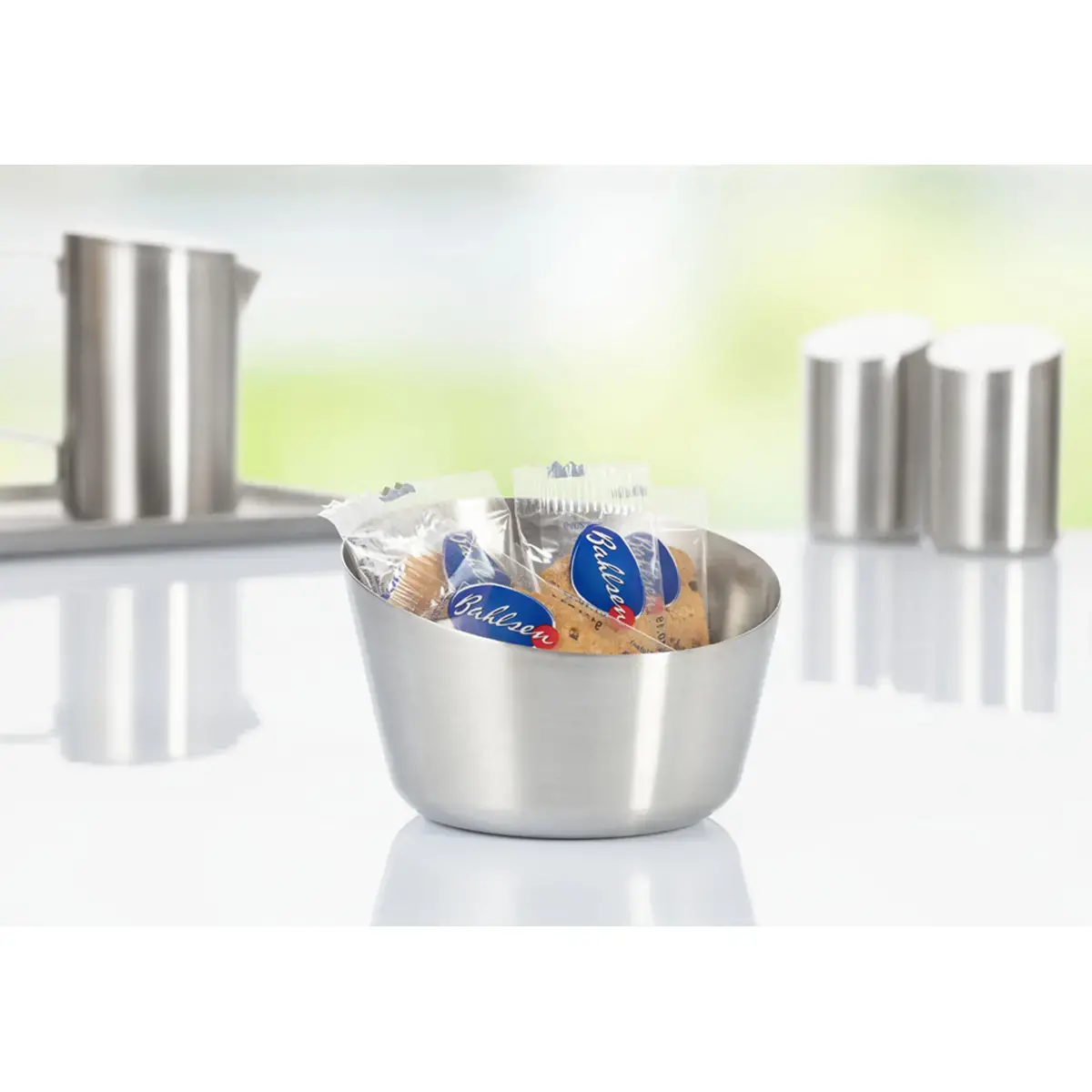 Coupelle pour snacks et dips VISTA, rond, argent - Esmeyer photo du produit
