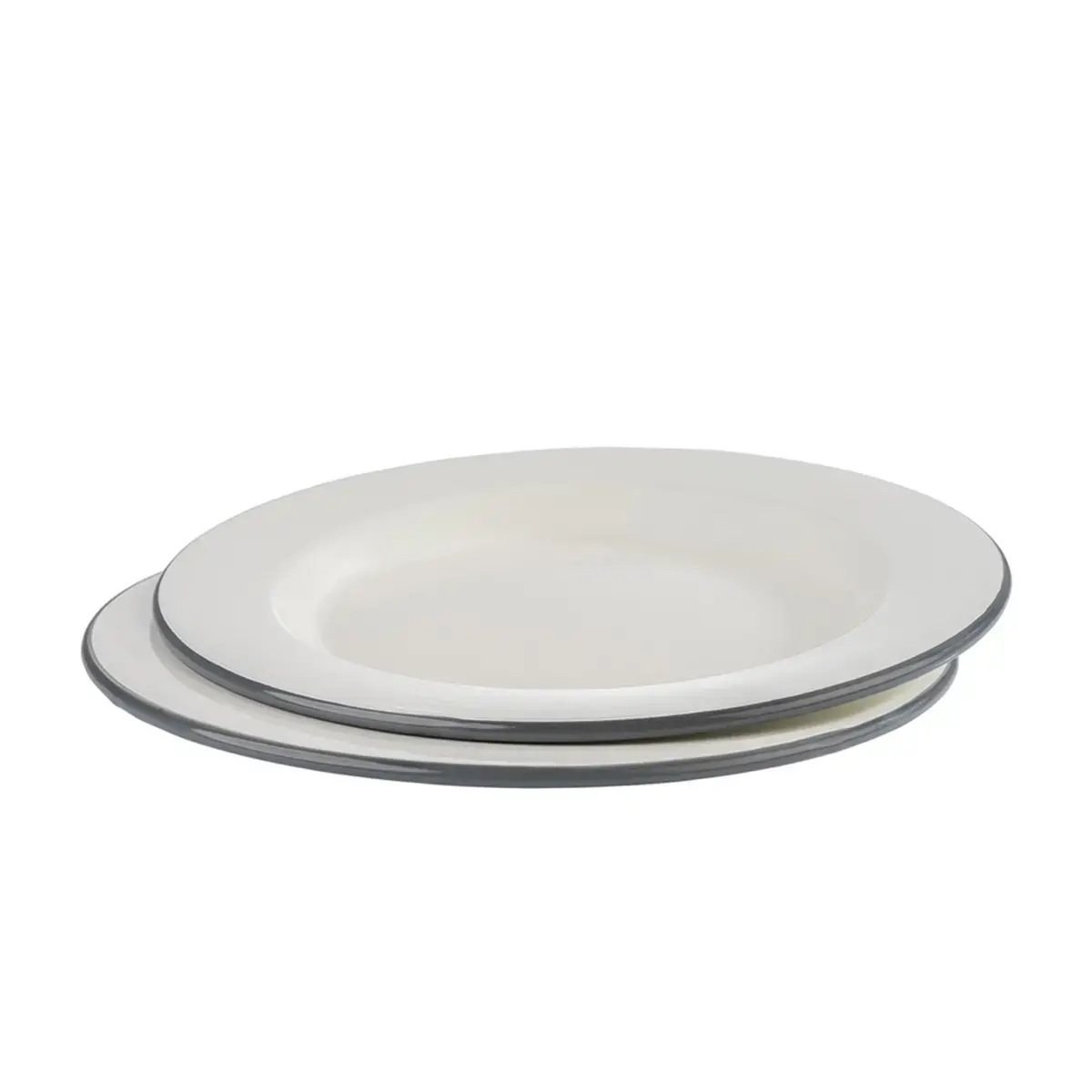 2 Assiettes &eacute;maill&eacute;es, diam&egrave;tre 260 mm - APS photo du produit