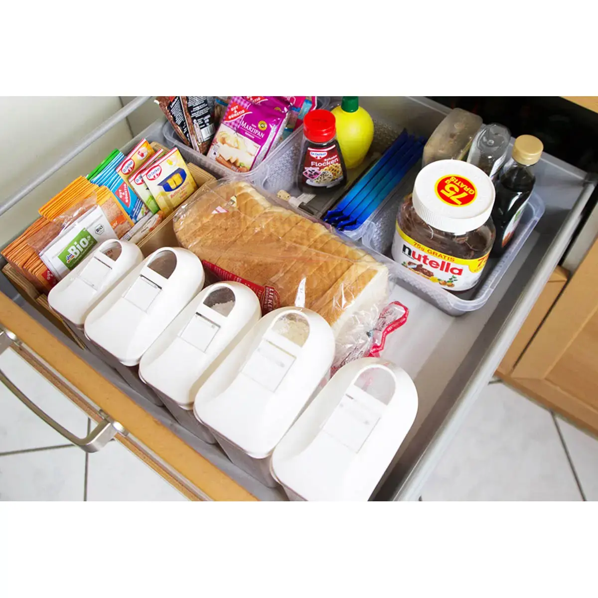 Boîte verseuse 'paola', 1,5 L, blanc / transparent - Keeeper photo du produit