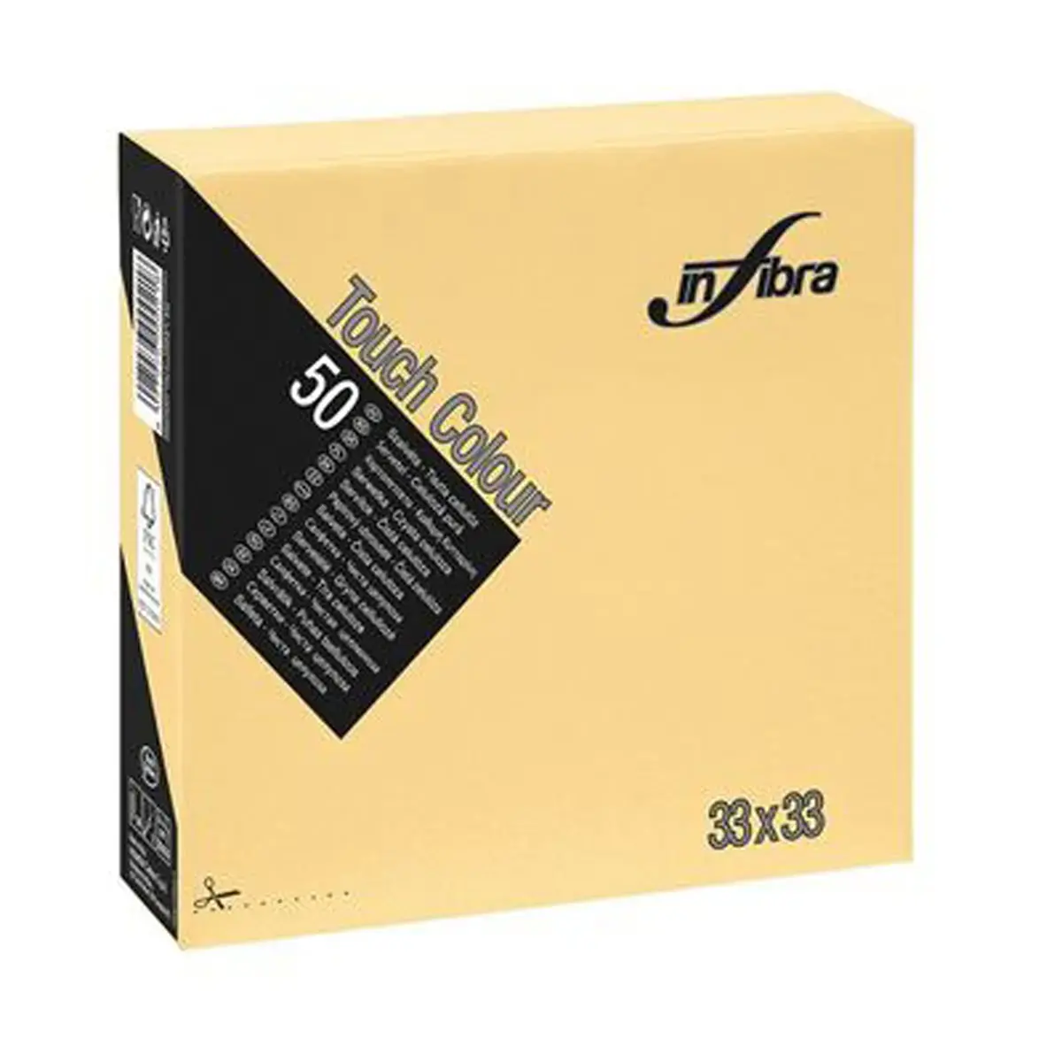 Serviettes 33 x 33 cm 2 pli CREME - Boma photo du produit