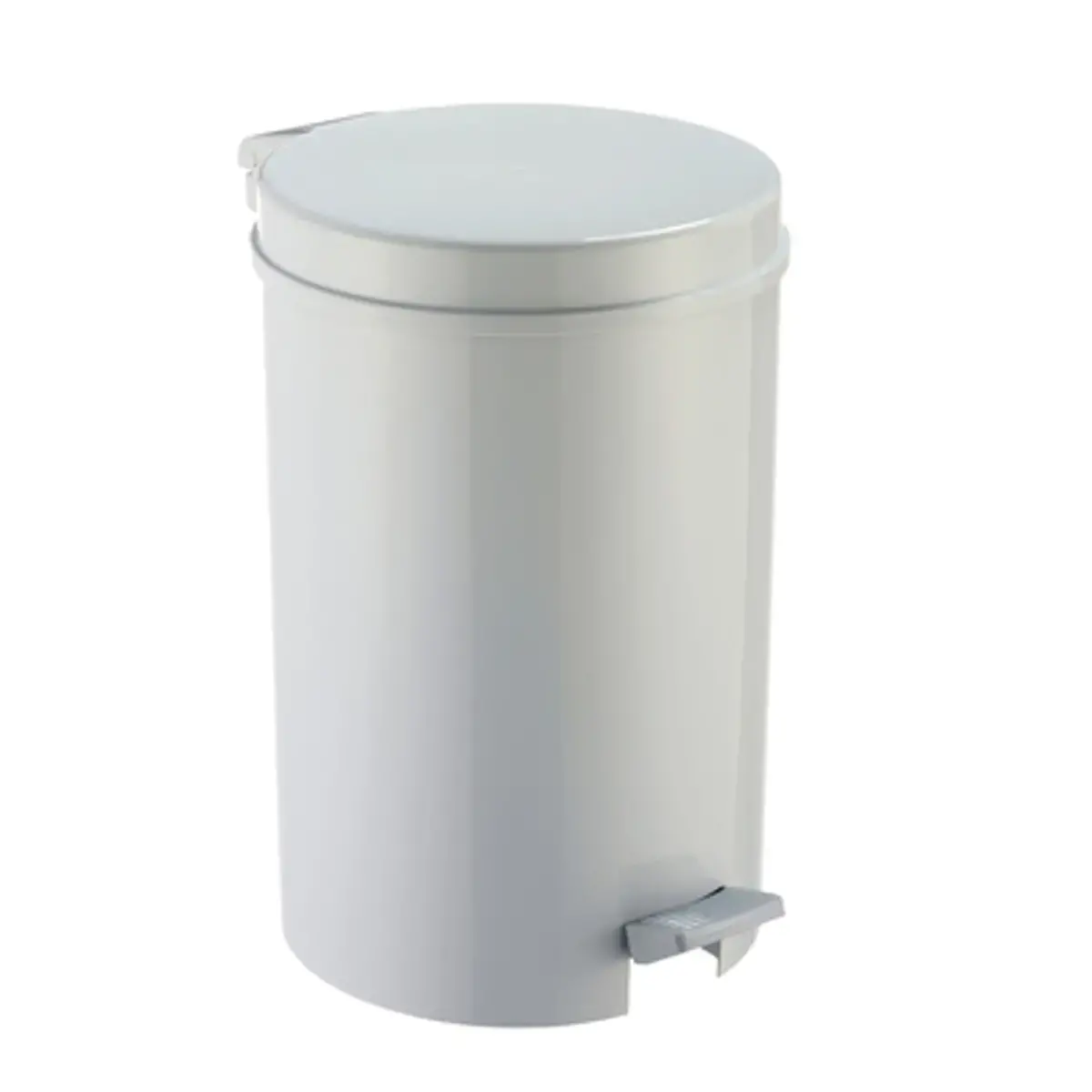 Poub. &agrave; p&eacute;d. plast 12L BLANC photo du produit