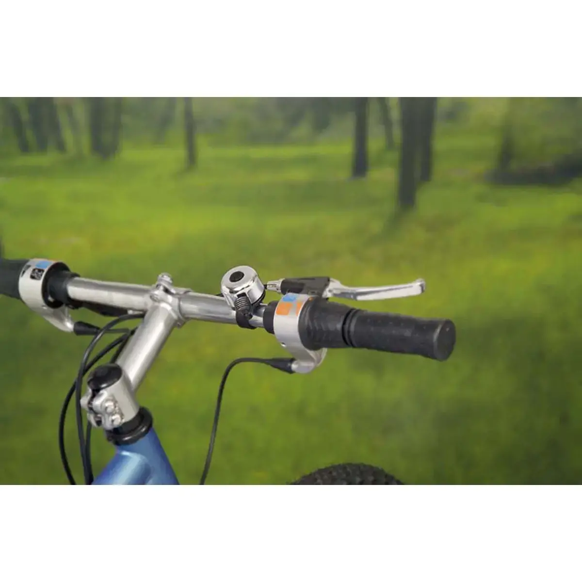 Sonnette de guidon pour vélo - Noir/argent - Fischer photo du produit