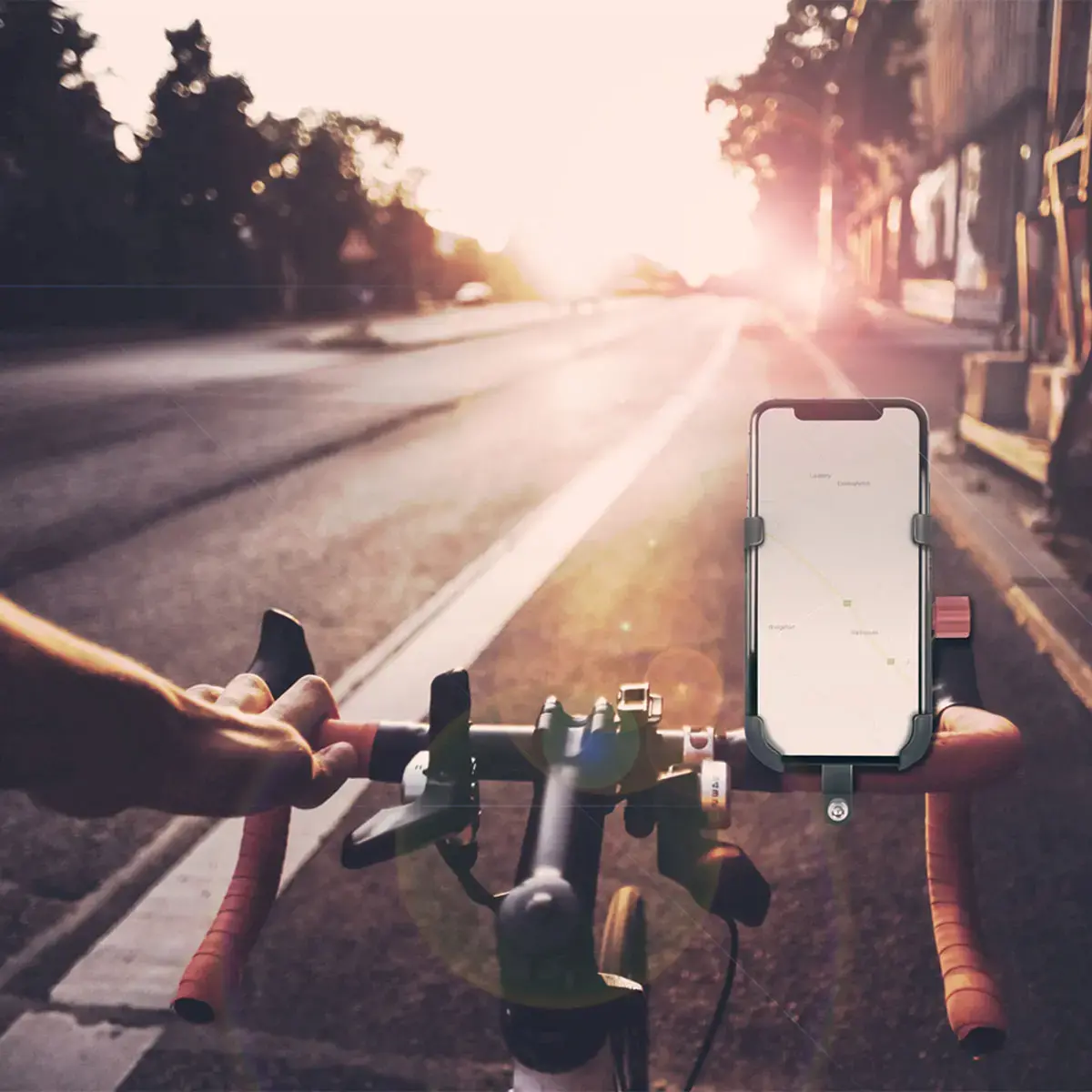 LogiLink Support de smartphone pour vélo, droit, noir/rouge photo du produit