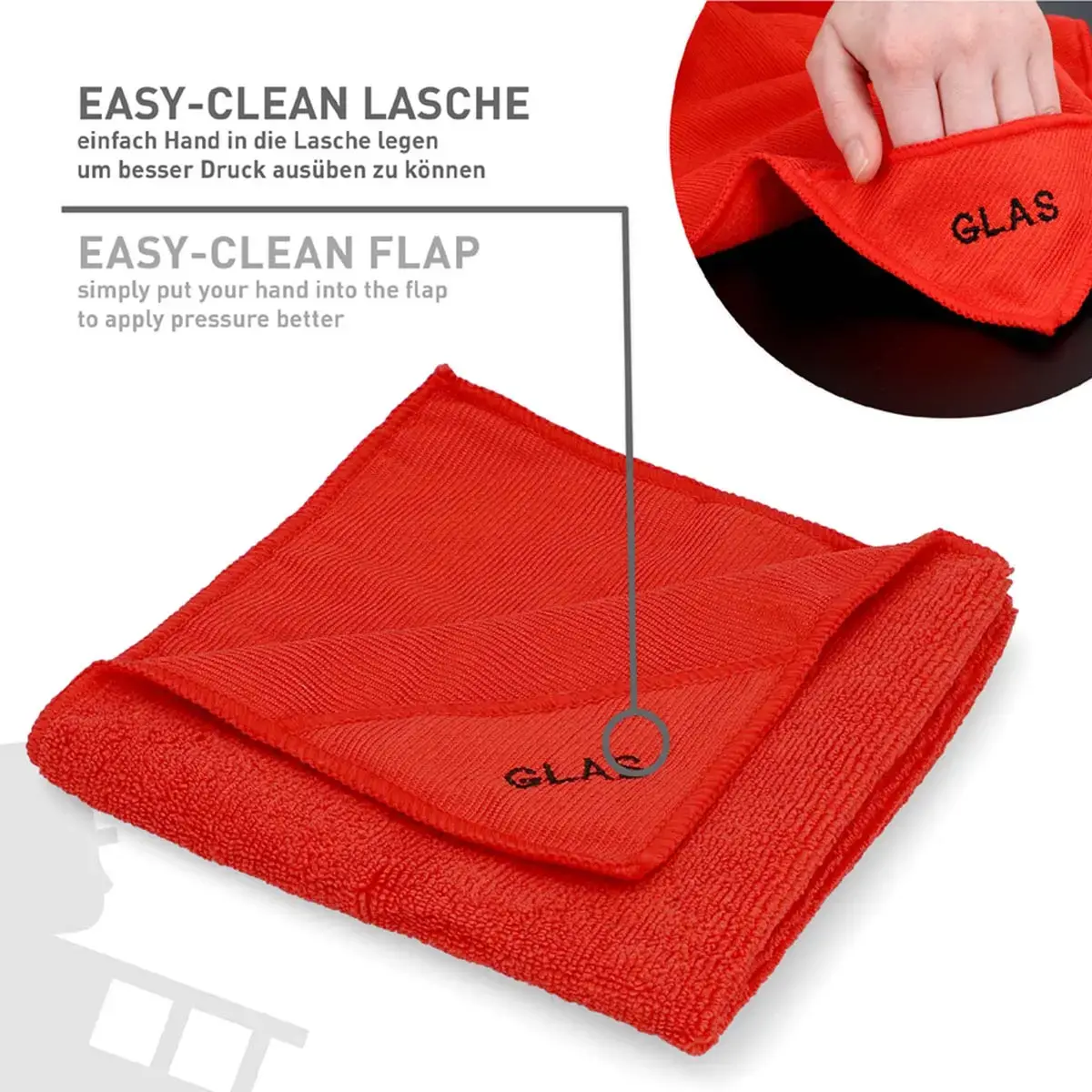 NIGRIN Performance Chiffon en microfibre, pour verre photo du produit