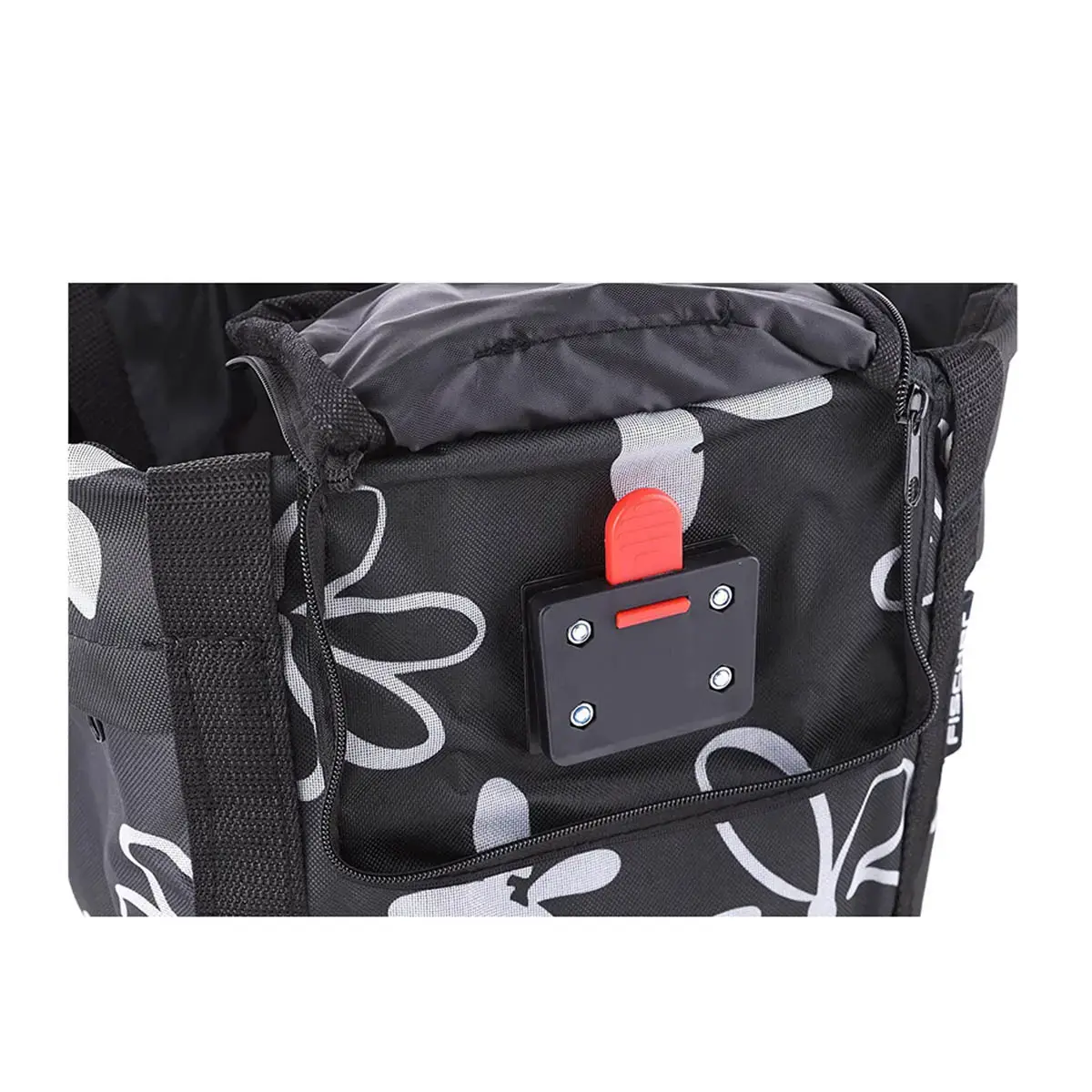 Sac de courses pour guidon de v&eacute;lo - Noir/blanc - Fischer photo du produit