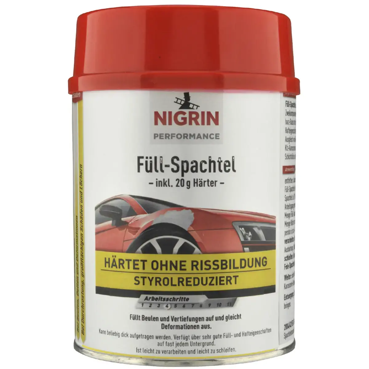 Enduit de remplissage haute performance NIGRIN, 1 kg, gris clair photo du produit