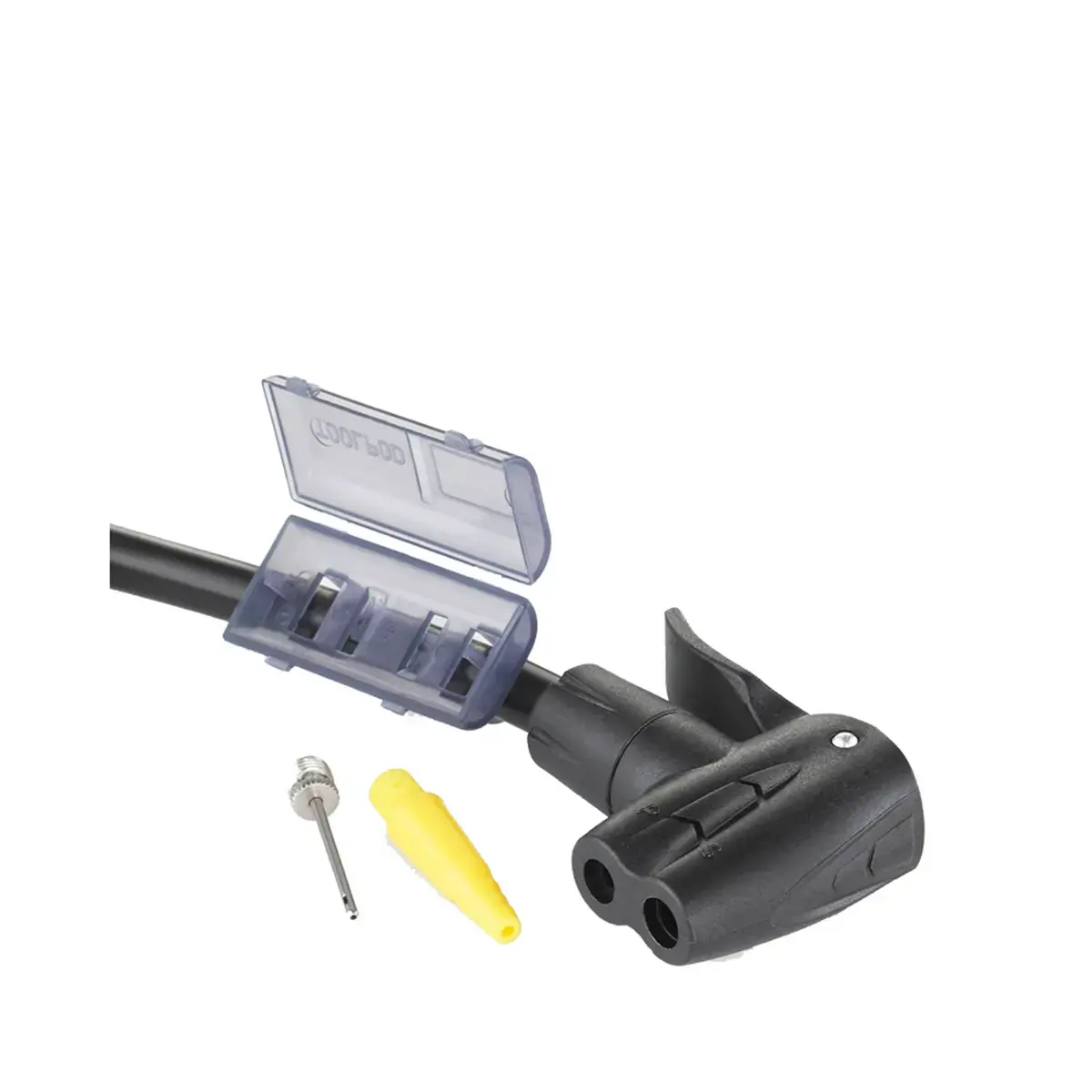 Pompe à air verticale pour vélo Duokopf - pour toutes les valves - Fischer photo du produit