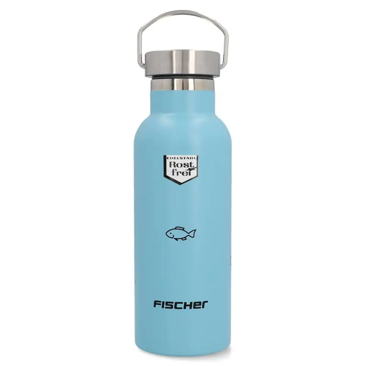 FISCHER Gourde pour cycliste Boy, acier inoxydable, bleu photo du produit