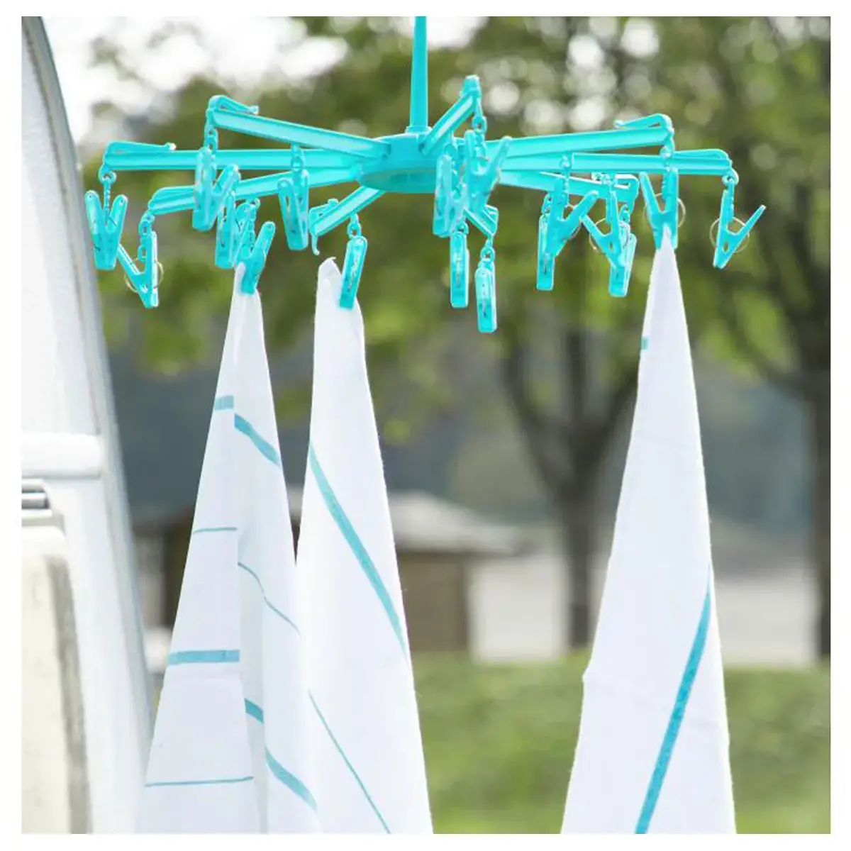 cartrend S&eacute;choir &agrave; linge carrousel, avec 18 pinces &agrave; linge photo du produit