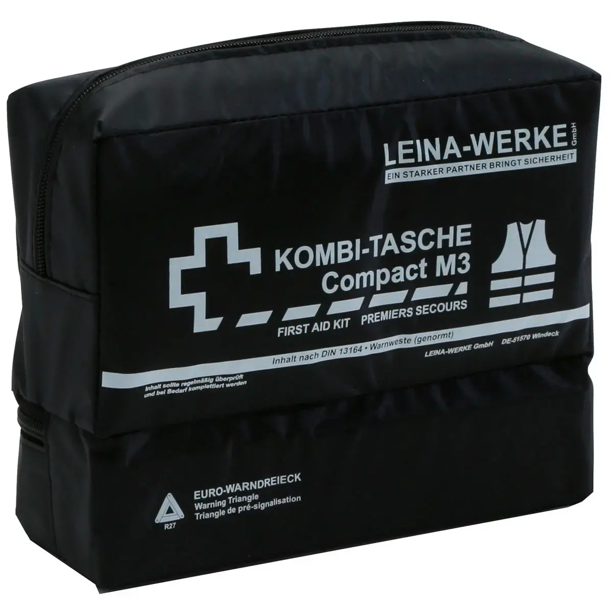 Sacoche de voiture LEINA Compact M3, contenu DIN 13164, noir photo du produit