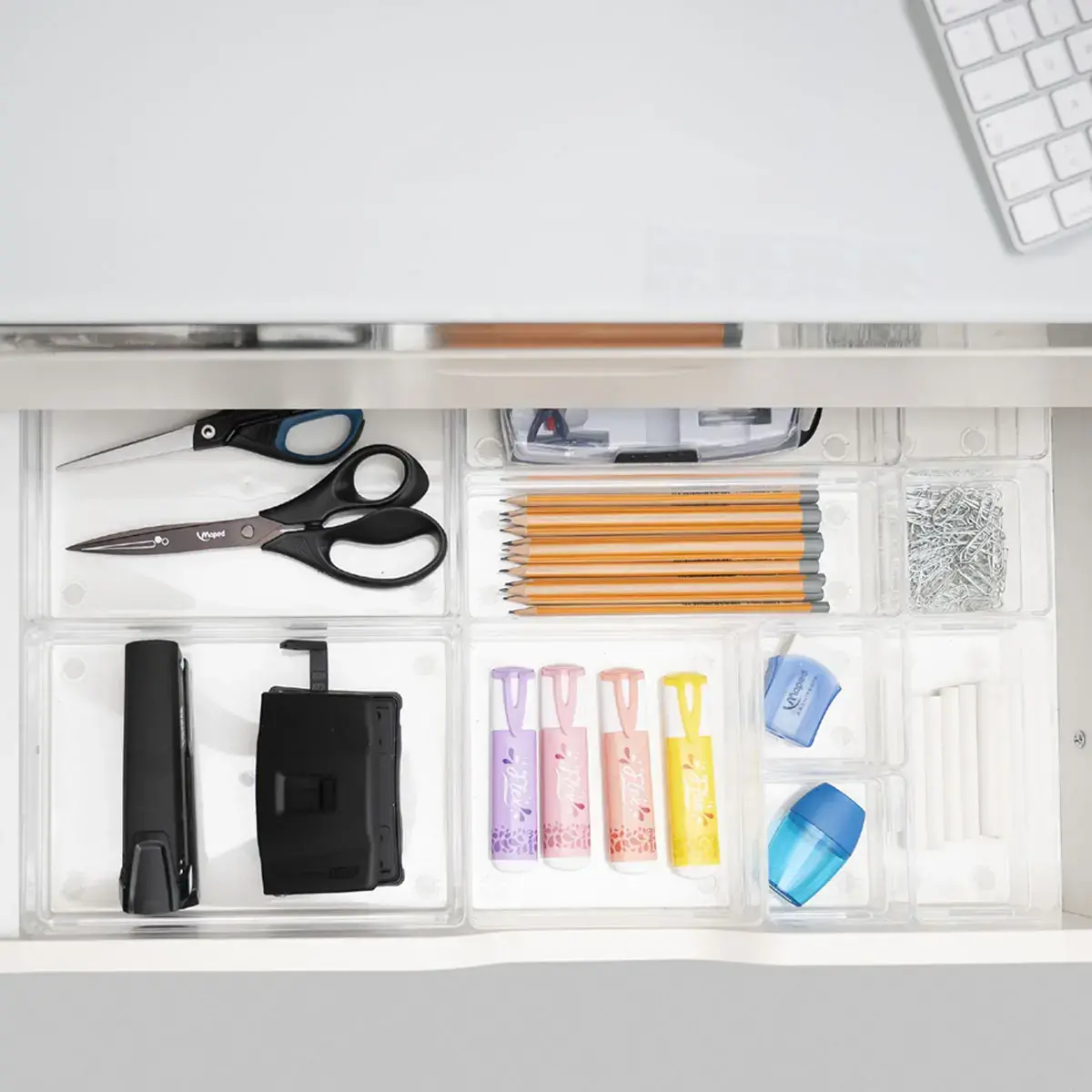 Kit d'inserts de tiroir « the organizer » en polystyrène 13 pièces - Transparent - Helit photo du produit