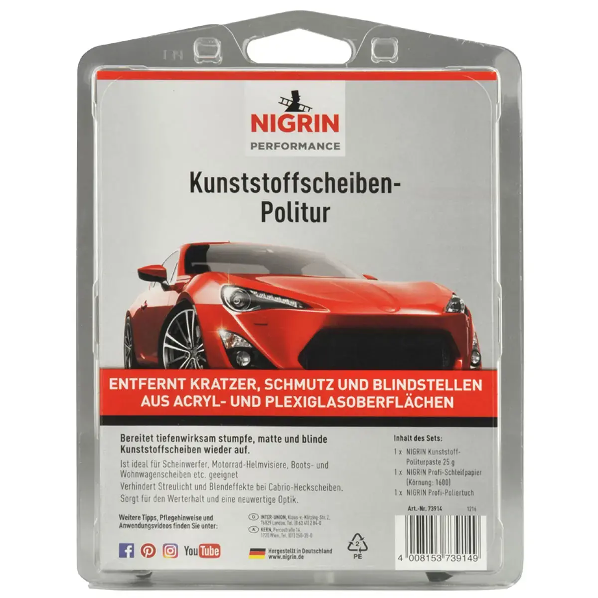 Kit de polissage &agrave; disques en plastique NIGRIN, 3 pi&egrave;ces photo du produit