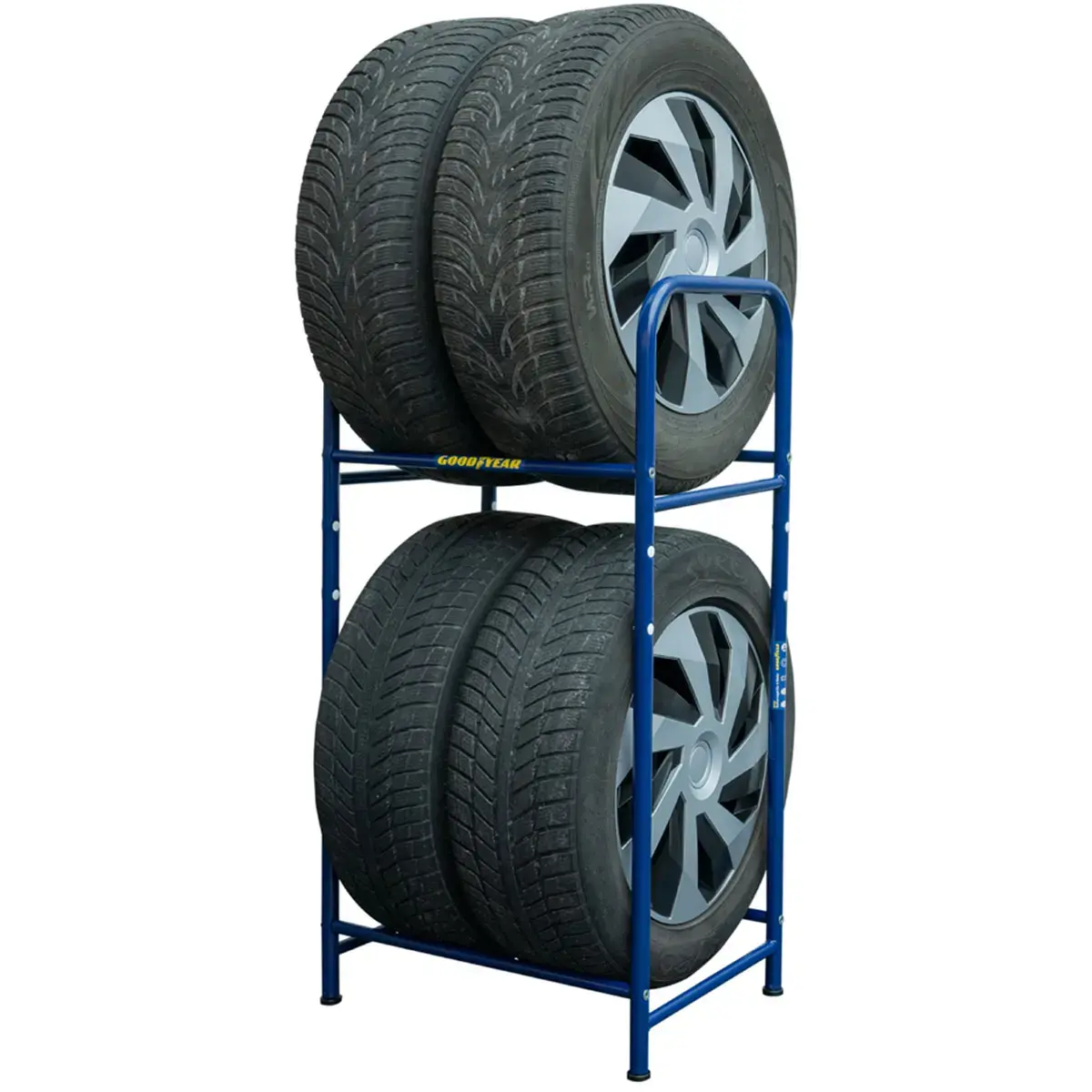 GOODYEAR Rayonnage pour pneus de voiture, pour 4 pneus, bleu photo du produit