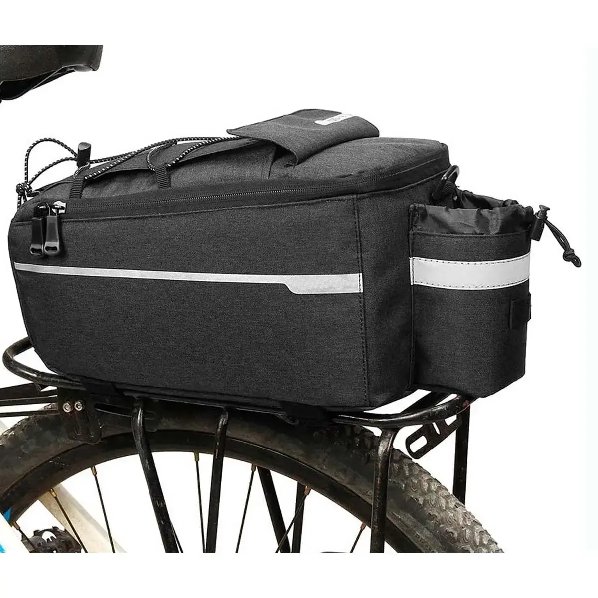 IWH Sac isotherme pour porte-bagages de vélo, noir photo du produit