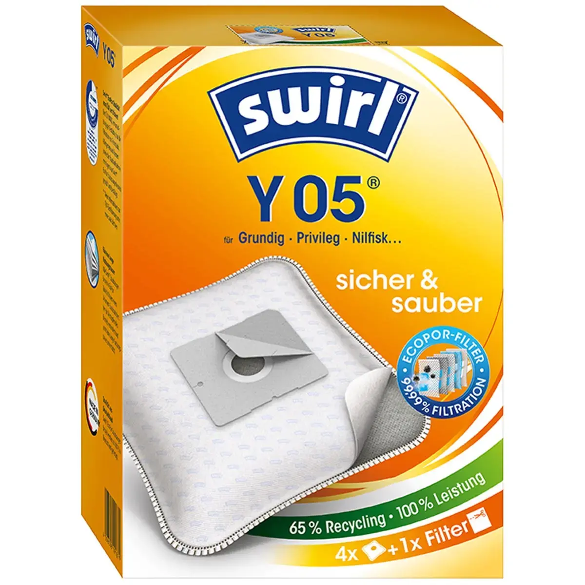Sac d'aspirateur Y 05 - Avec filtre MicroporPlus - Swirl photo du produit