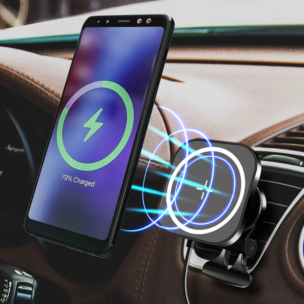 LogiLink Support magnétique de smartphone pour voiture, noir photo du produit