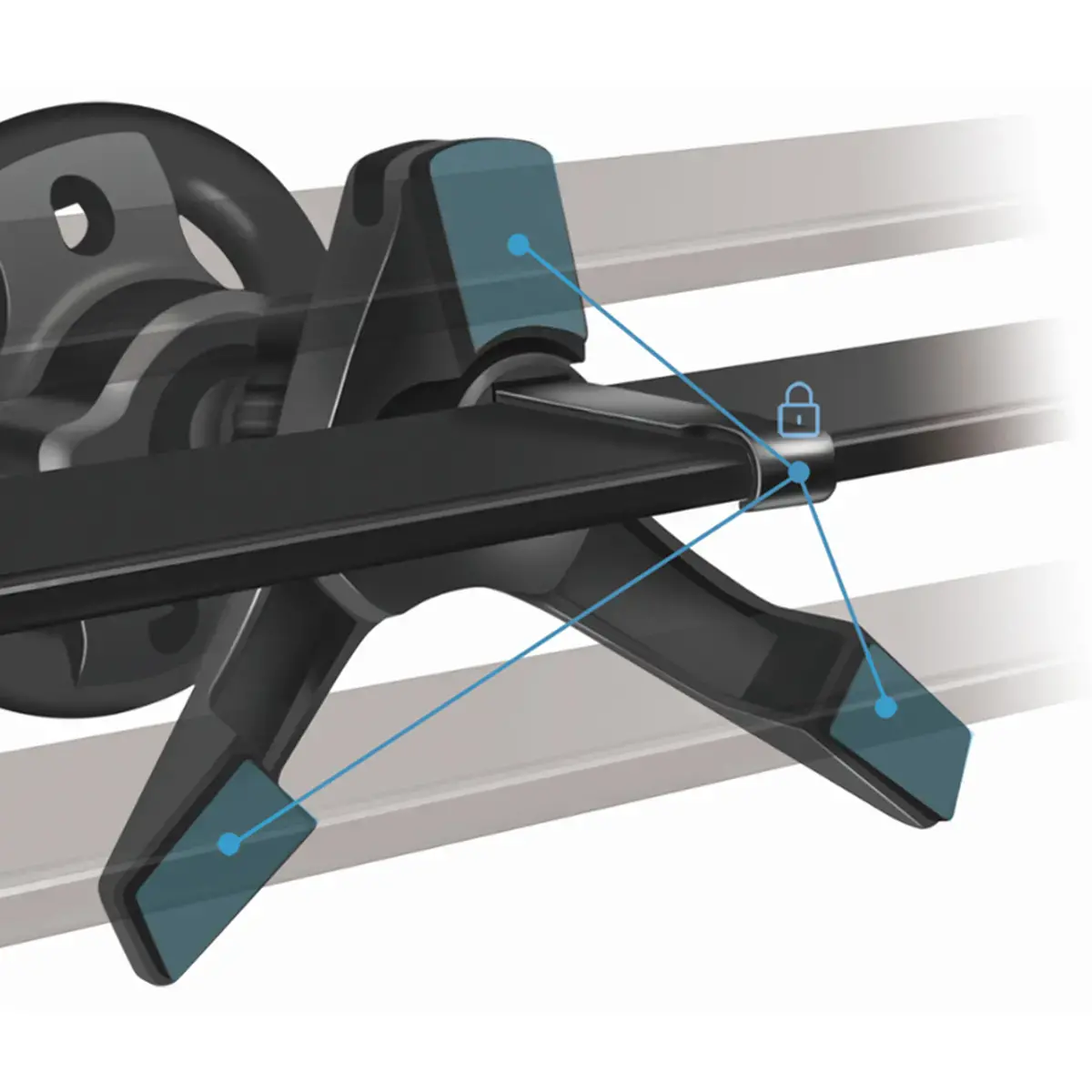 LogiLink Support magn&eacute;tique 3 points pour smartphone, noir photo du produit
