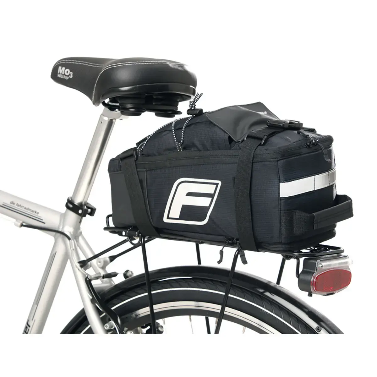 Sac pour porte-bagage de vélo 2 en 1 - Noir - Fischer photo du produit