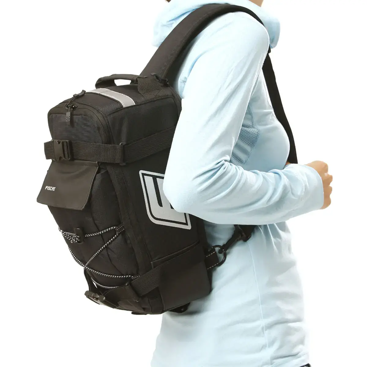 Sac pour porte-bagage de vélo 2 en 1 - Noir - Fischer photo du produit