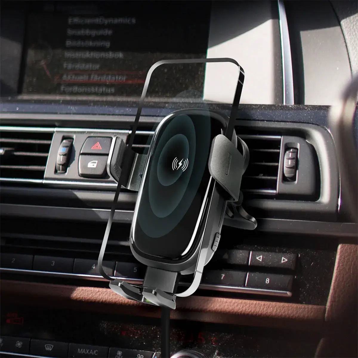 LogiLink Support de charge sans fil smartphone pour voiture photo du produit