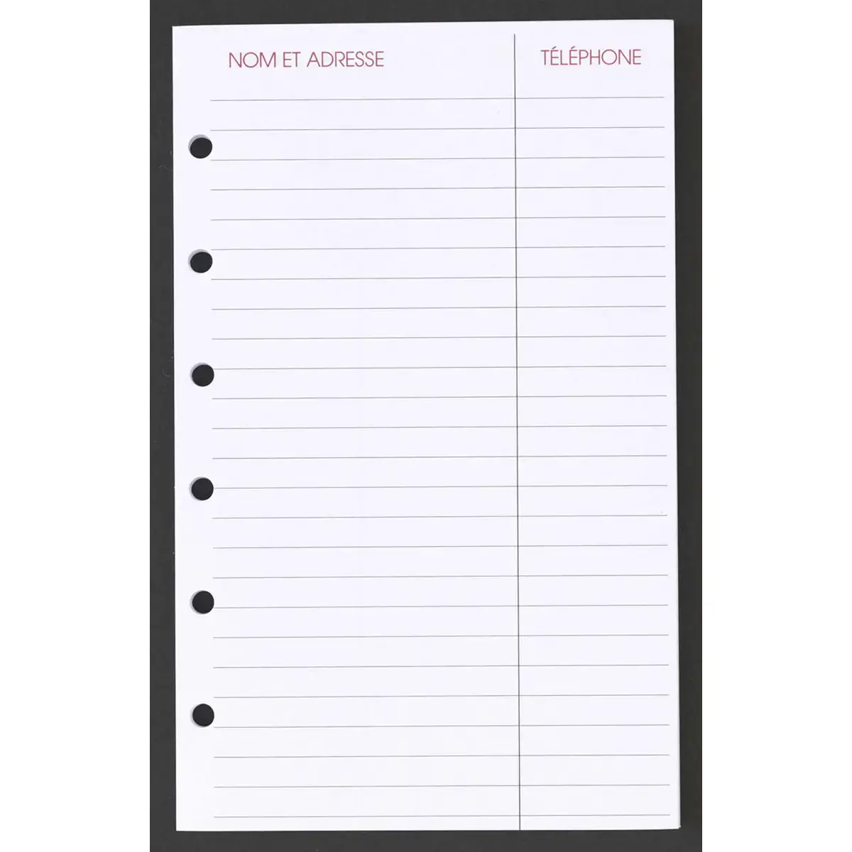 Feuilles adresse 0914 Recharge Tranche dor&eacute;e - 8,7x13,6 cm - Lign&eacute;es - Quo vadis photo du produit