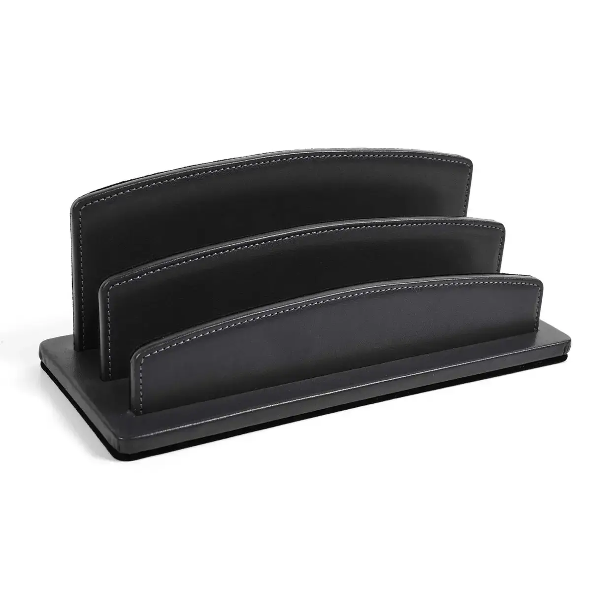 Trieur cuir demi rond Satiny - 26x10,5x10,5 cm - Quo vadis photo du produit