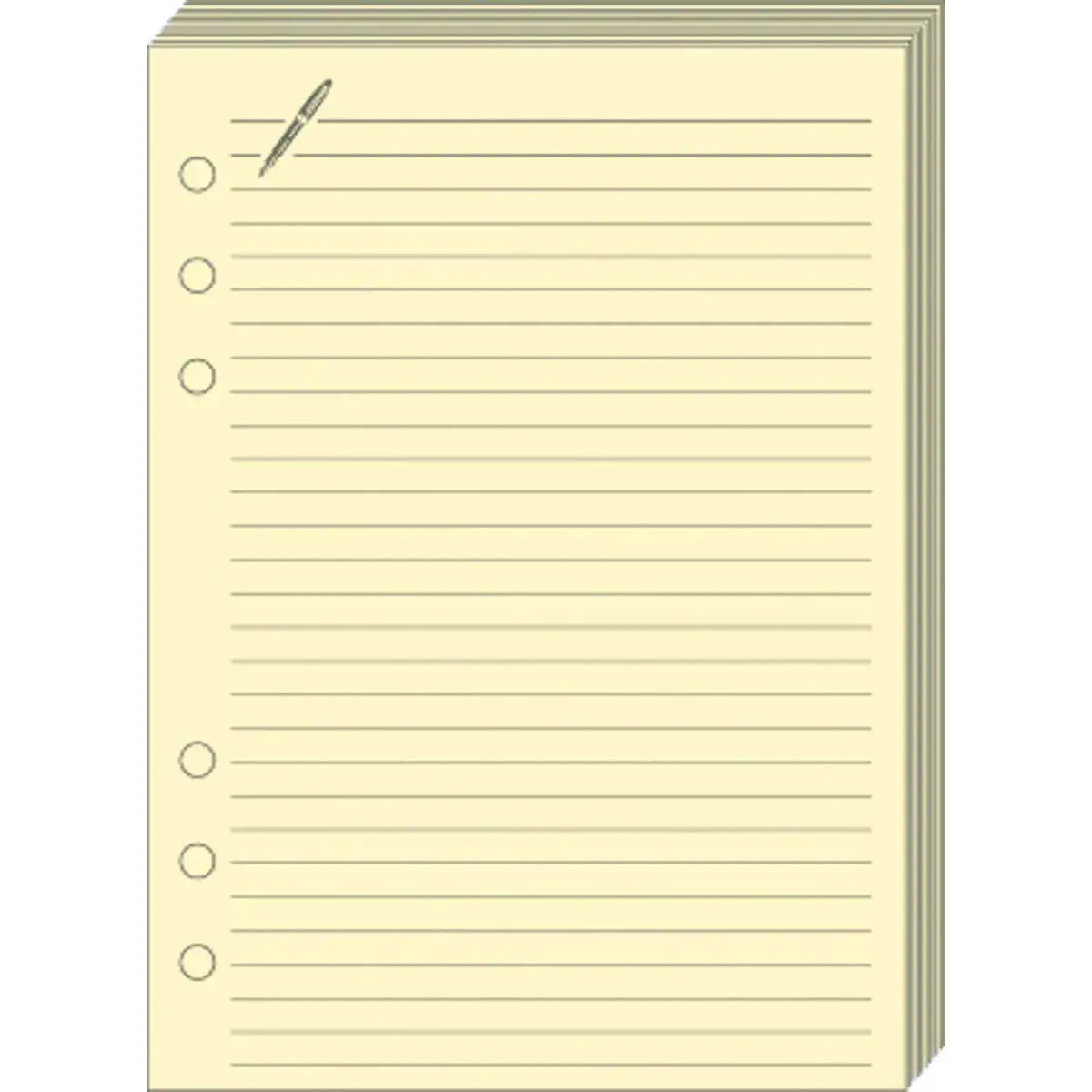 Fiches notes T21 Ivoire rep Recharge - 15x21 cm - Lignées - Quo Vadis photo du produit
